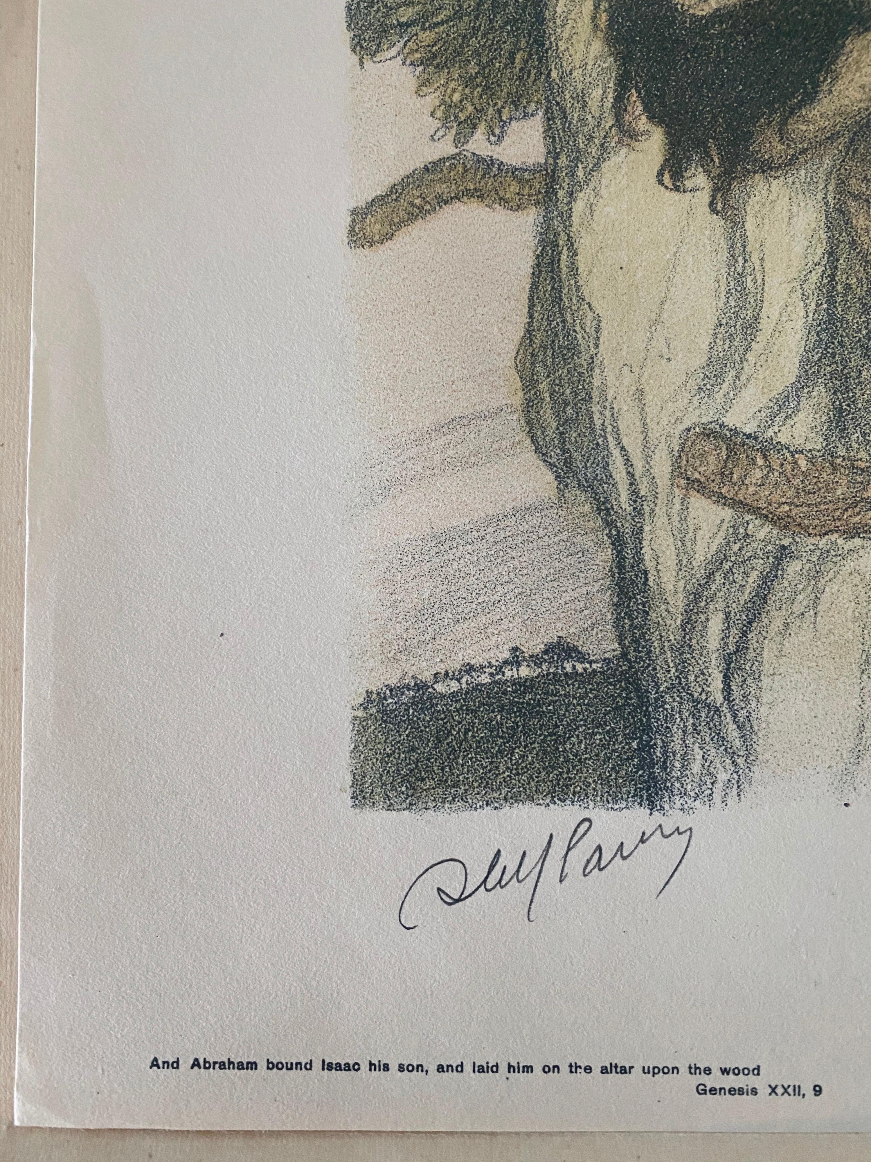 Abel Pann Escuela Bezalel israelí Litografía Judaica Estampa bíblica Arte judío en venta 5