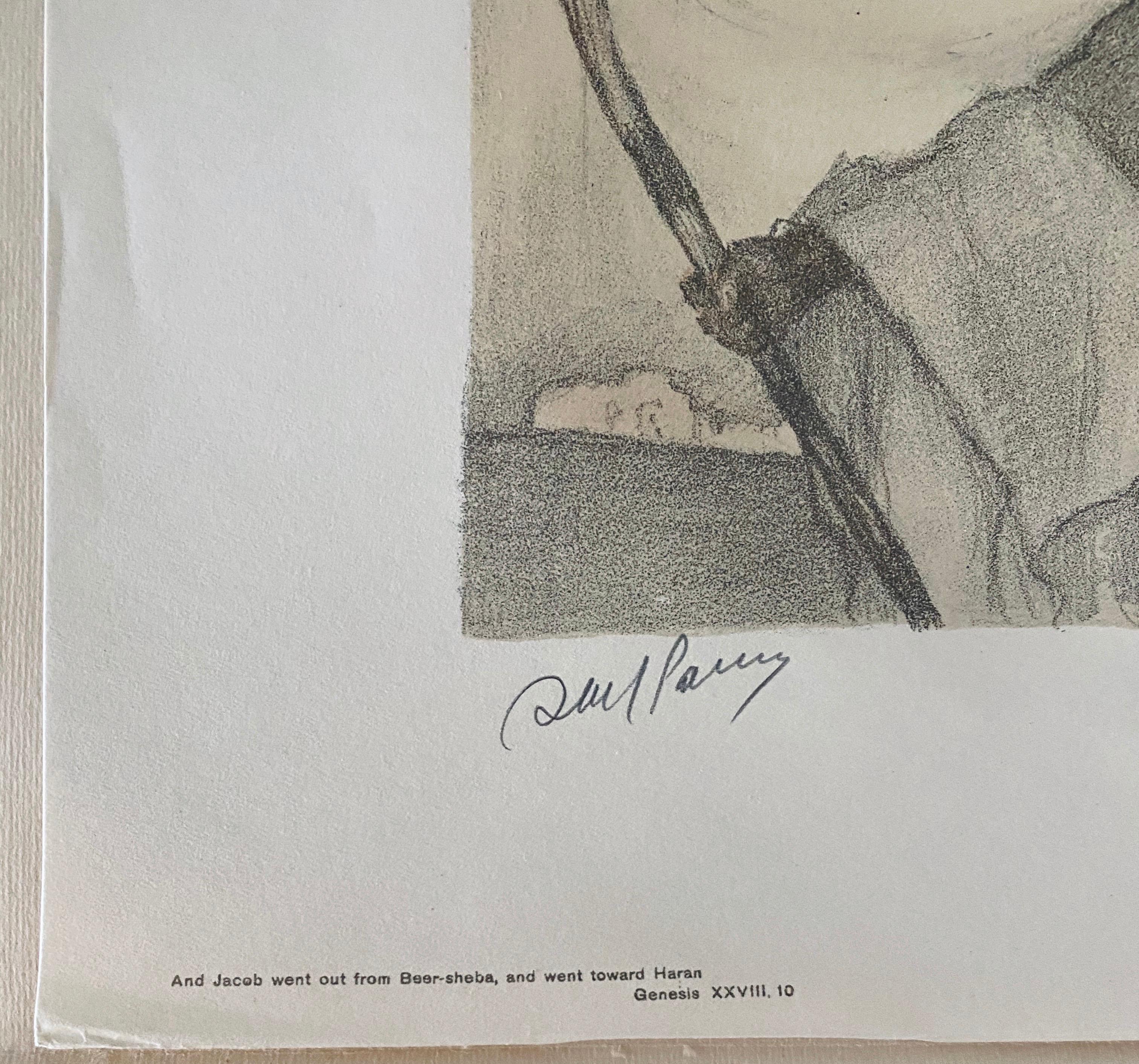 Abel Pann Israeli Bezalel Art School Litografia Judaica Stampa biblica Arte ebraica in vendita 5