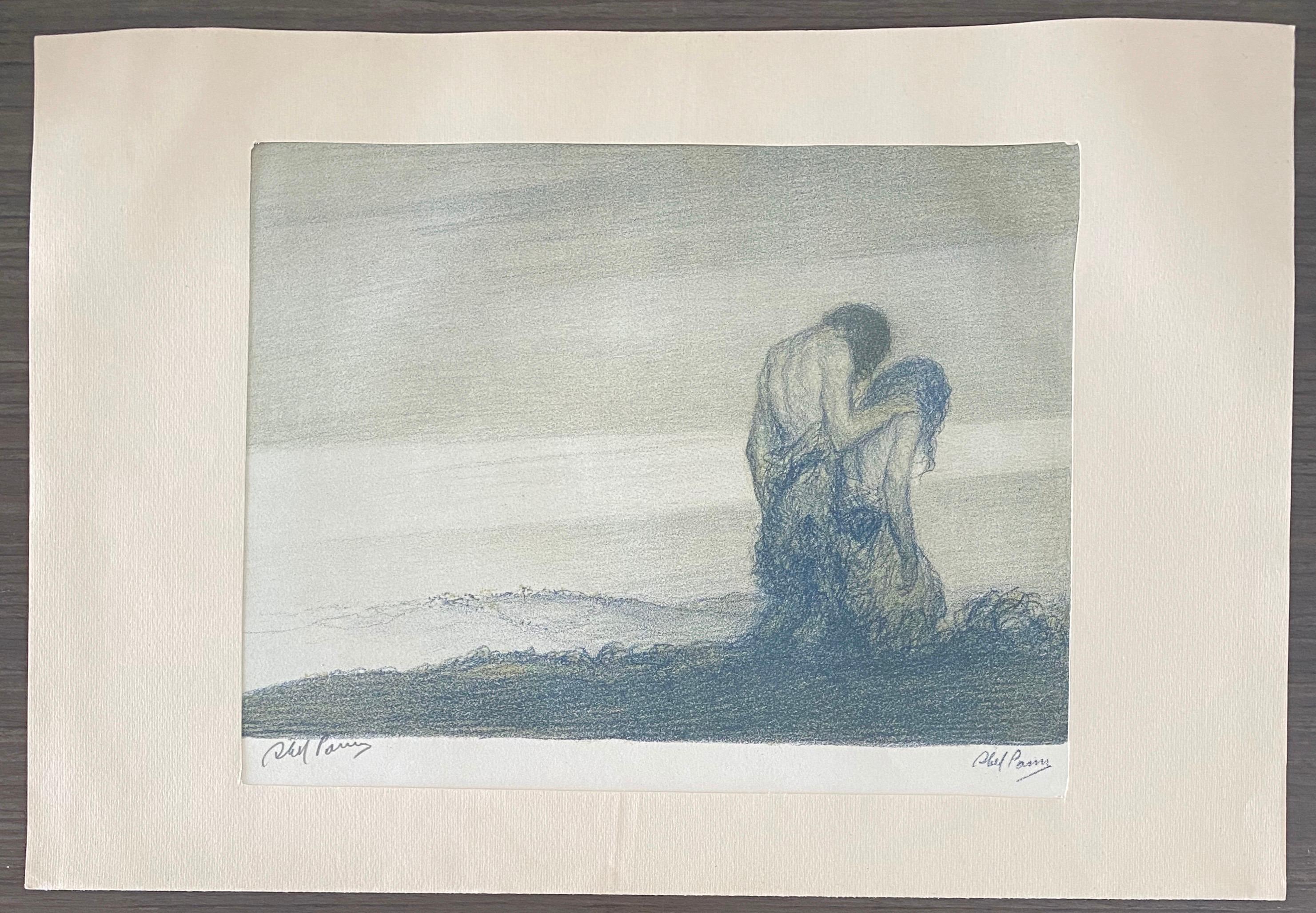 Abel Pann Israeli Bezalel Art School Litografia Judaica Stampa biblica Arte ebraica in vendita 5