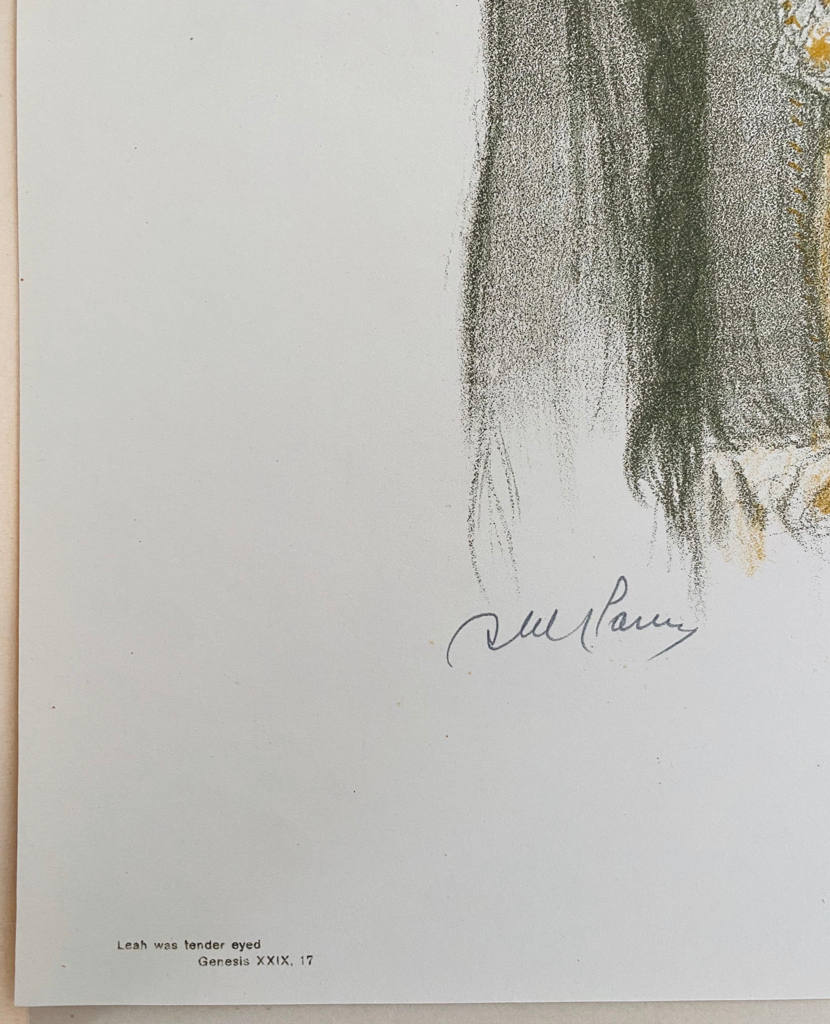 Abel Pann Israeli Bezalel Art School Litografia Judaica Stampa biblica Arte ebraica in vendita 5
