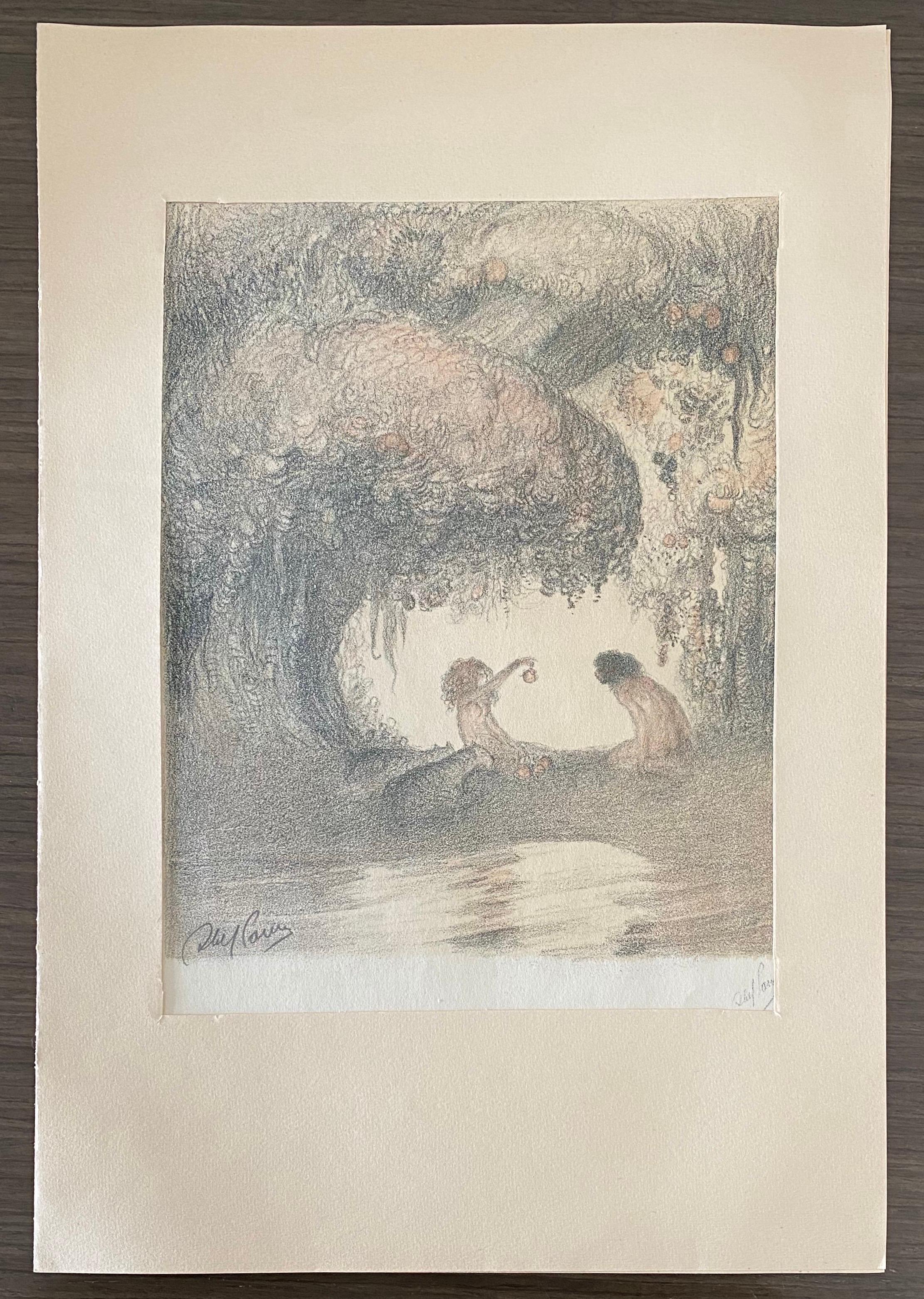 Abel Pann Israeli Bezalel School Lithograph Judaica Biblical Print Jewish Art 3