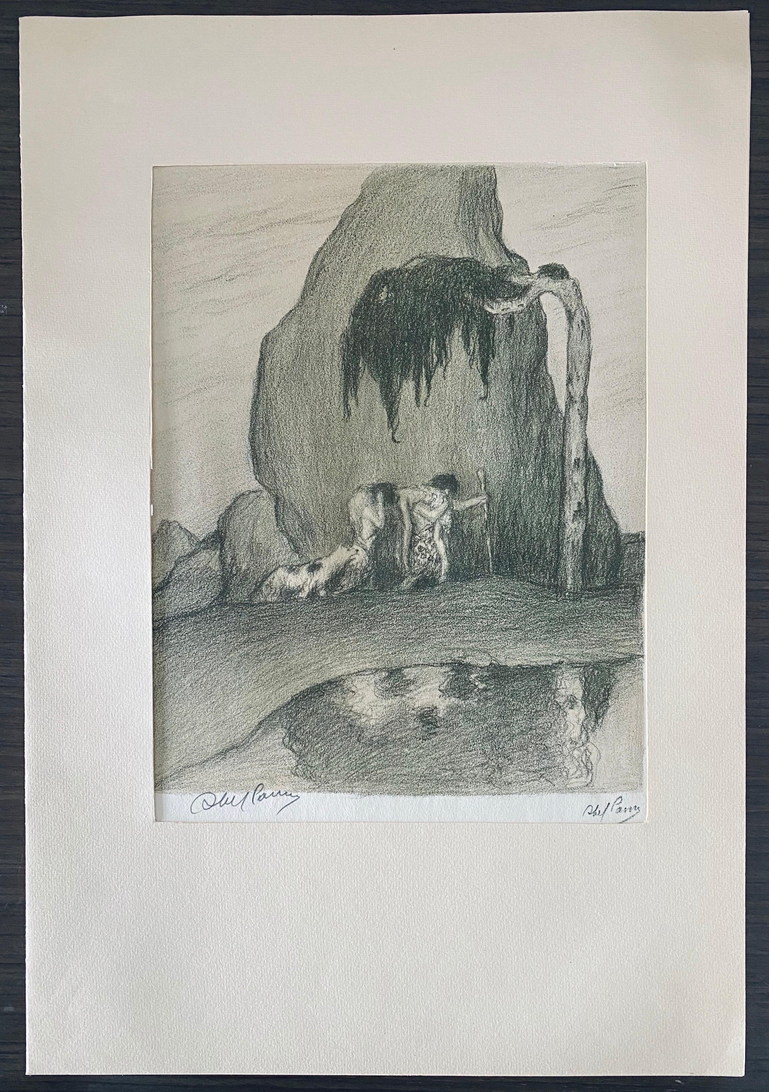 Abel Pann Israeli Bezalel Art School Litografia Judaica Stampa biblica Arte ebraica in vendita 6