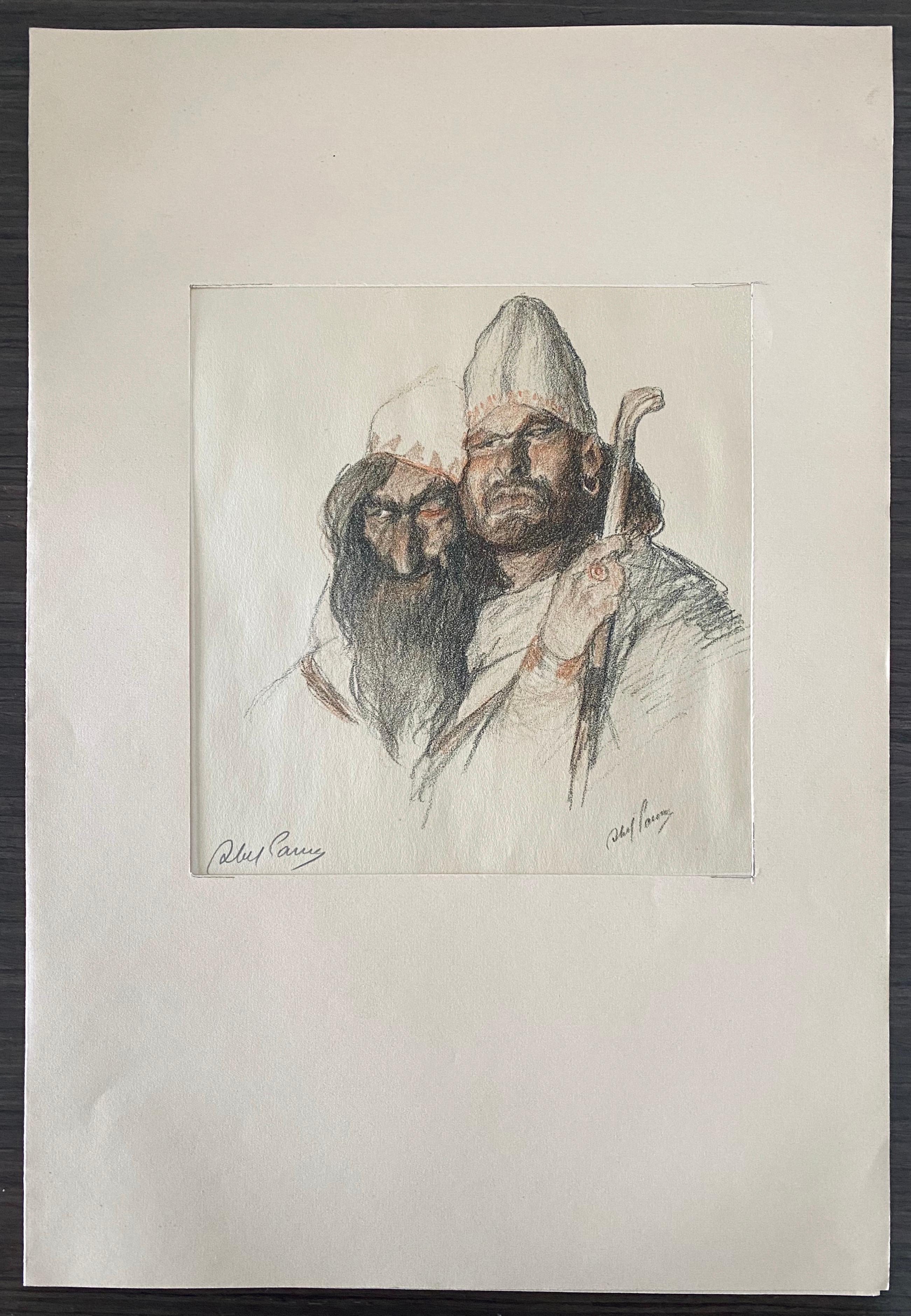 Abel Pann Israeli Bezalel Art School Litografia Judaica Stampa biblica Arte ebraica in vendita 6