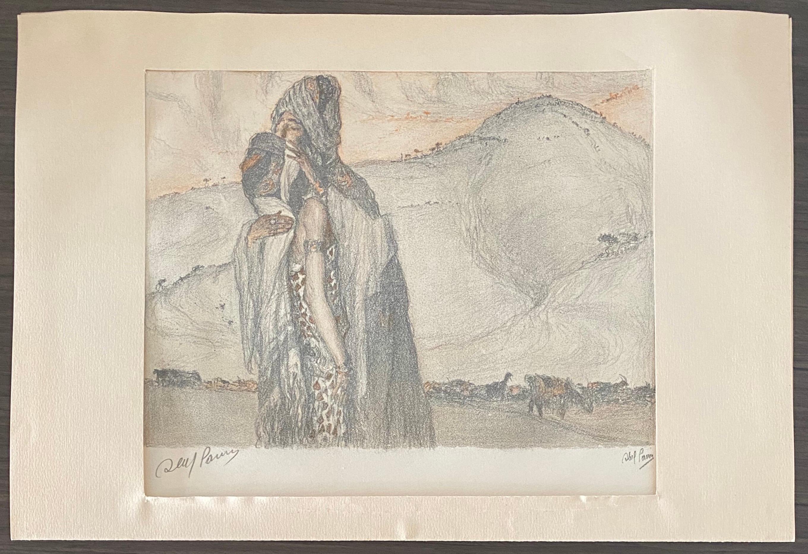 Abel Pann Israeli Bezalel Art School Litografia Judaica Stampa biblica Arte ebraica in vendita 6