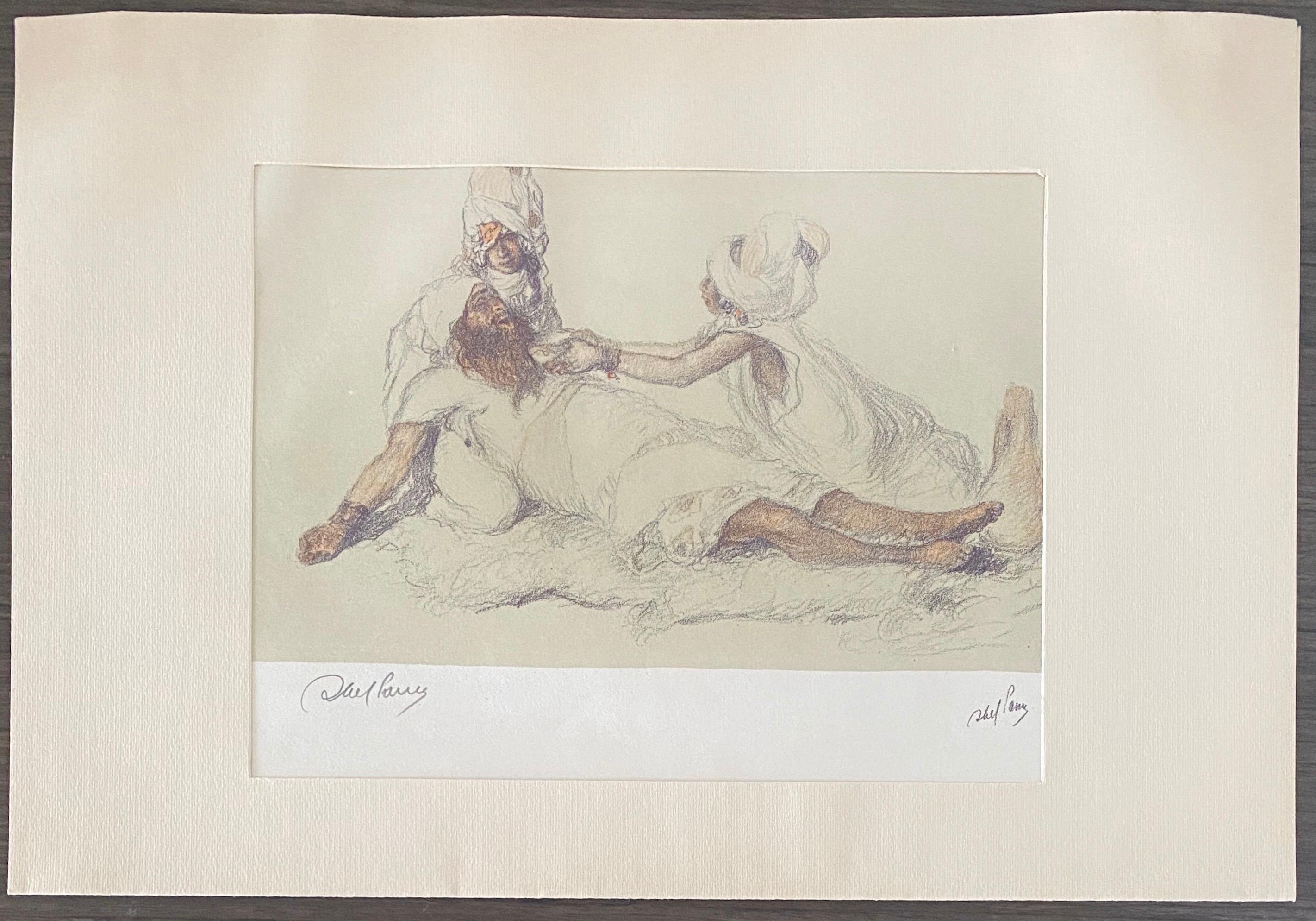 Abel Pann Israeli Bezalel Art School Litografia Judaica Stampa biblica Arte ebraica in vendita 6