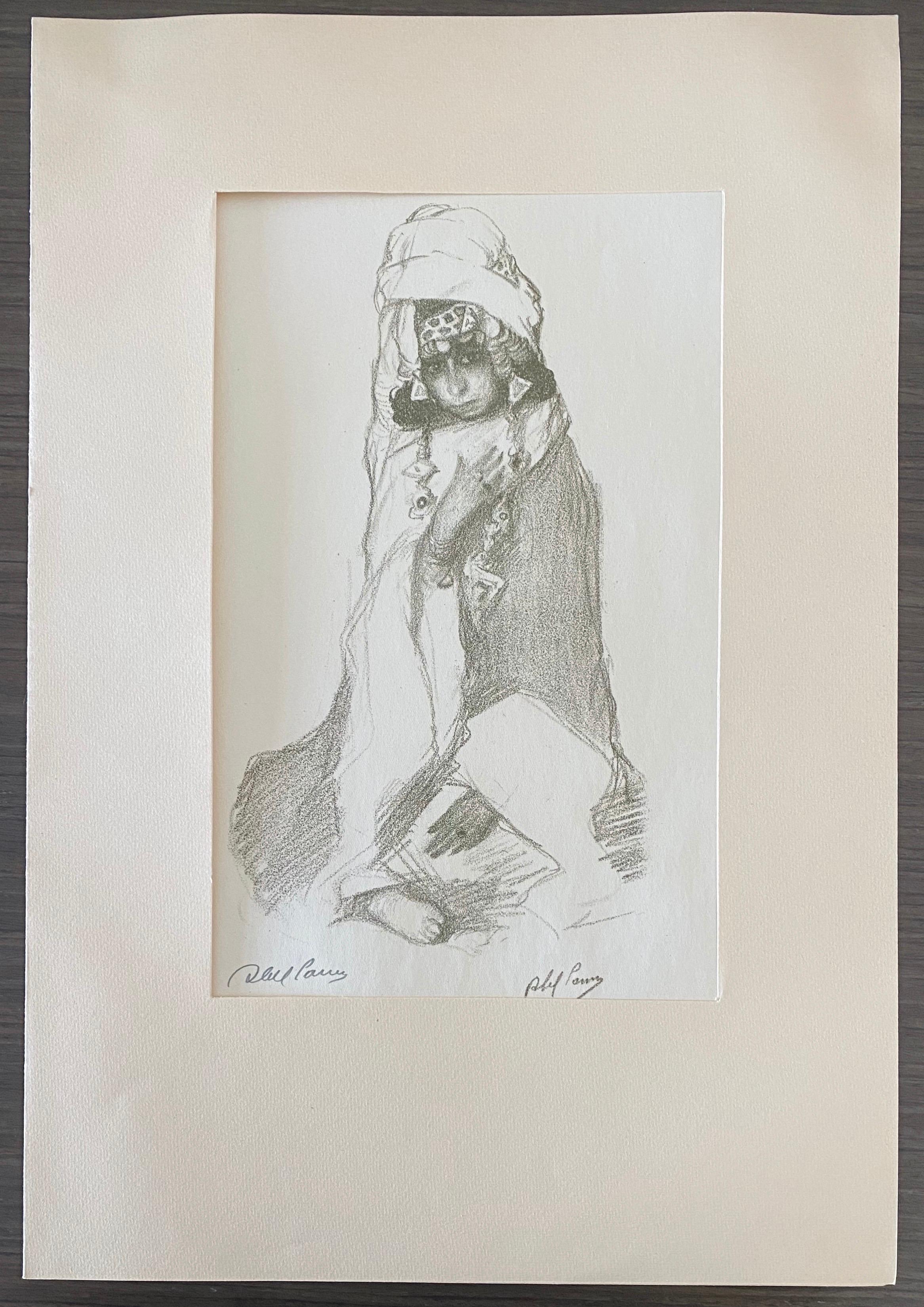 Abel Pann Israeli Bezalel Art School Litografia Judaica Stampa biblica Arte ebraica in vendita 7