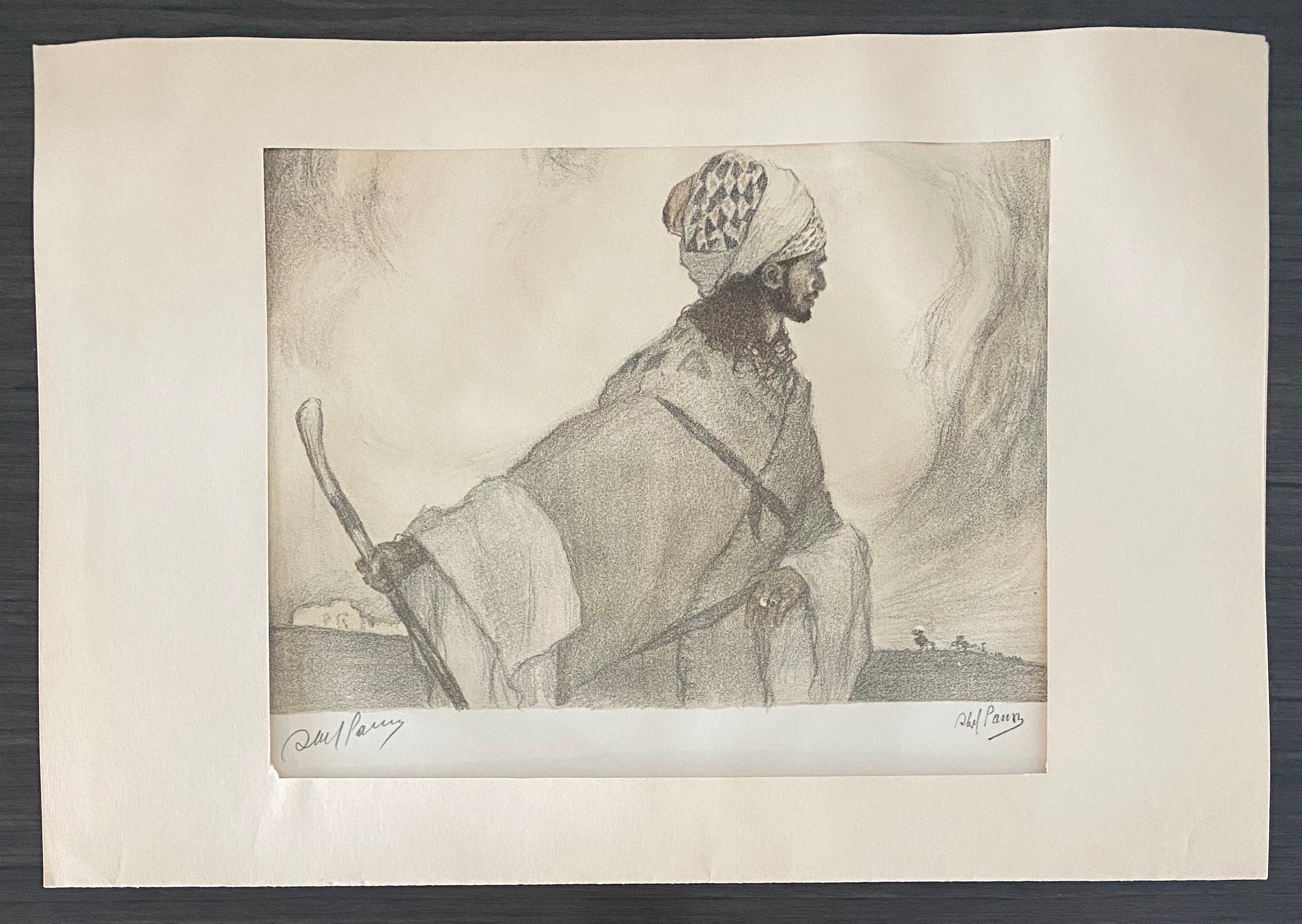 Abel Pann Israeli Bezalel Art School Litografia Judaica Stampa biblica Arte ebraica in vendita 7