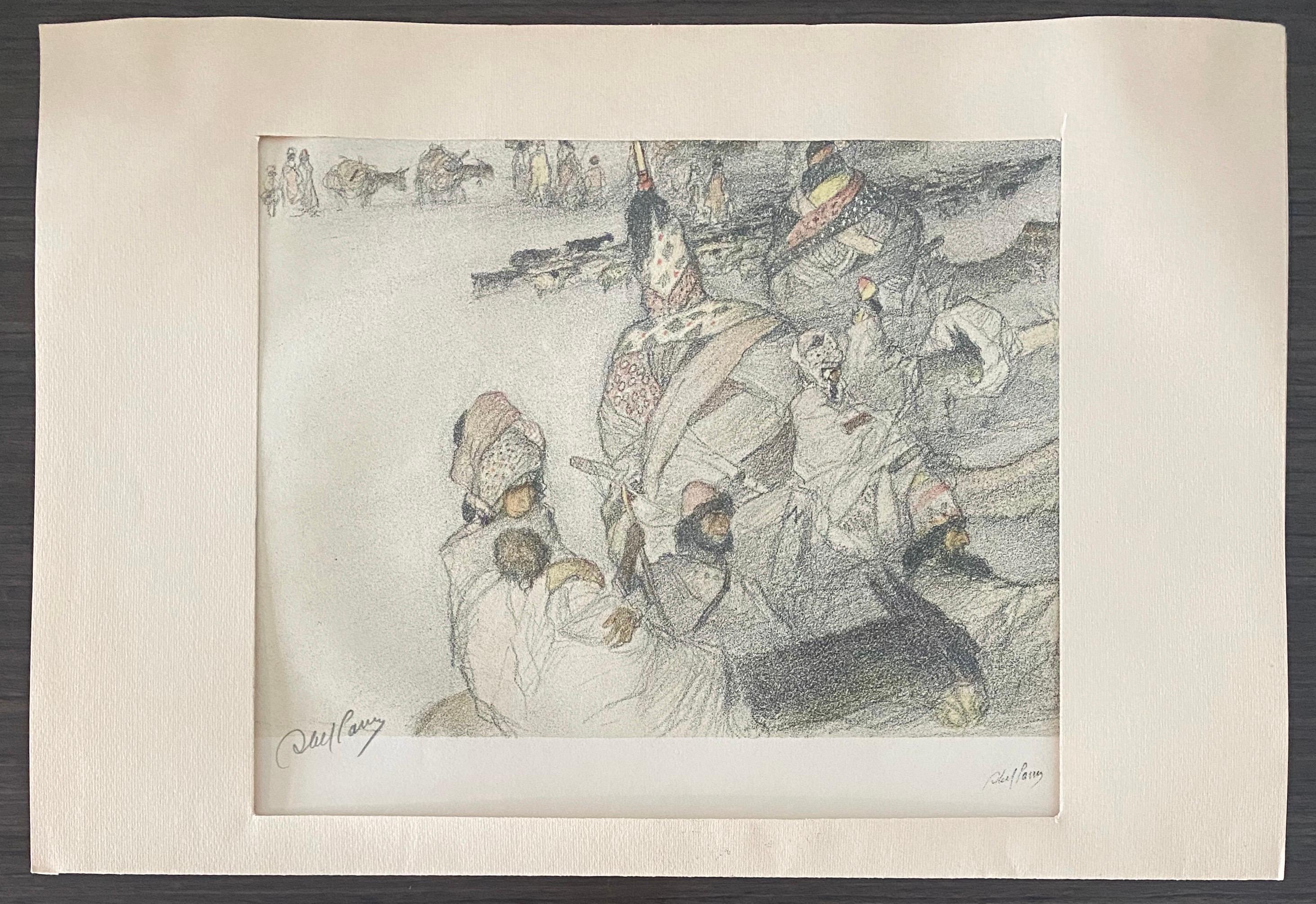 Abel Pann Israeli Bezalel Art School Litografia Judaica Stampa biblica Arte ebraica in vendita 7