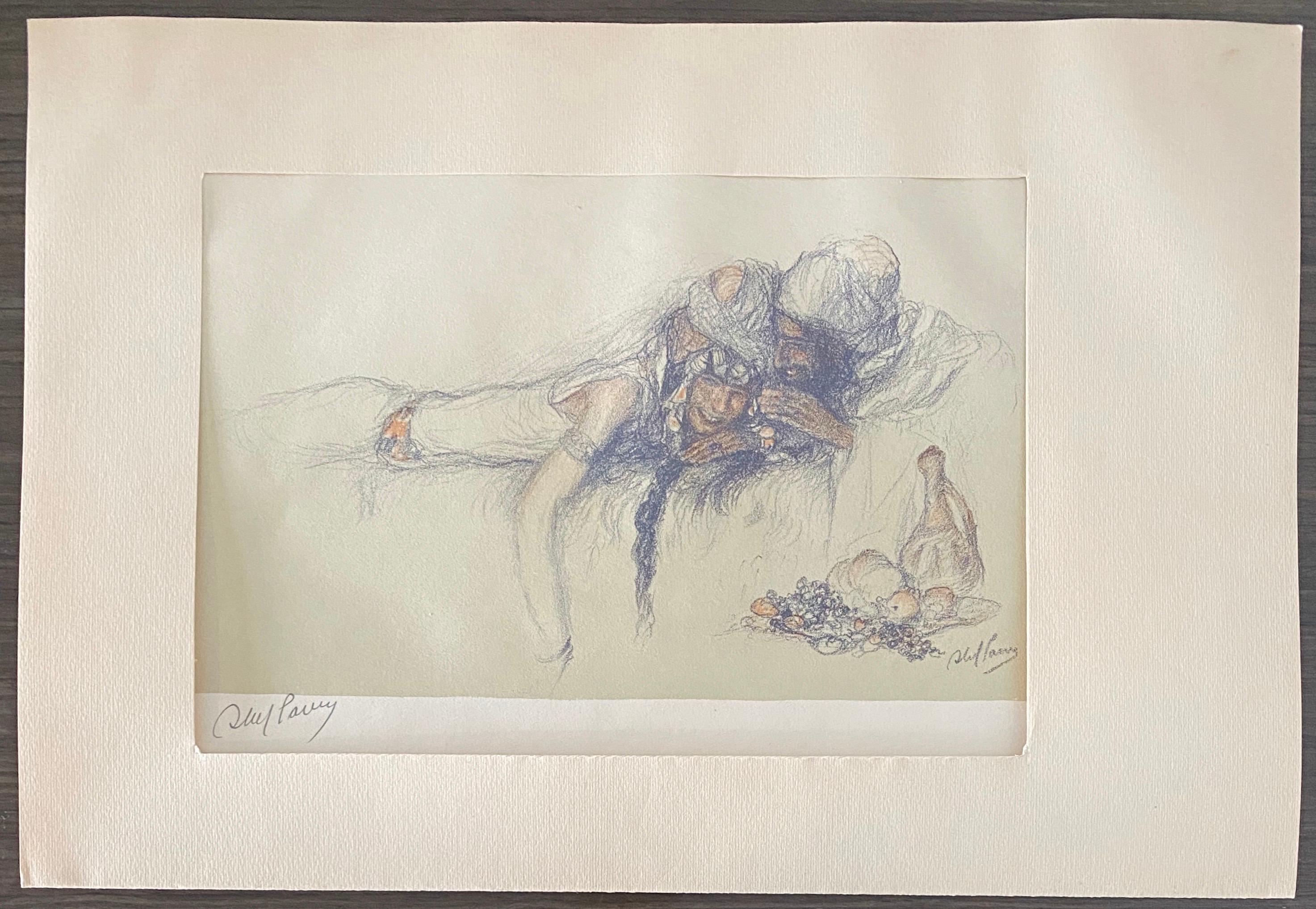 Abel Pann Israeli Bezalel Art School Litografia Judaica Stampa biblica Arte ebraica in vendita 7