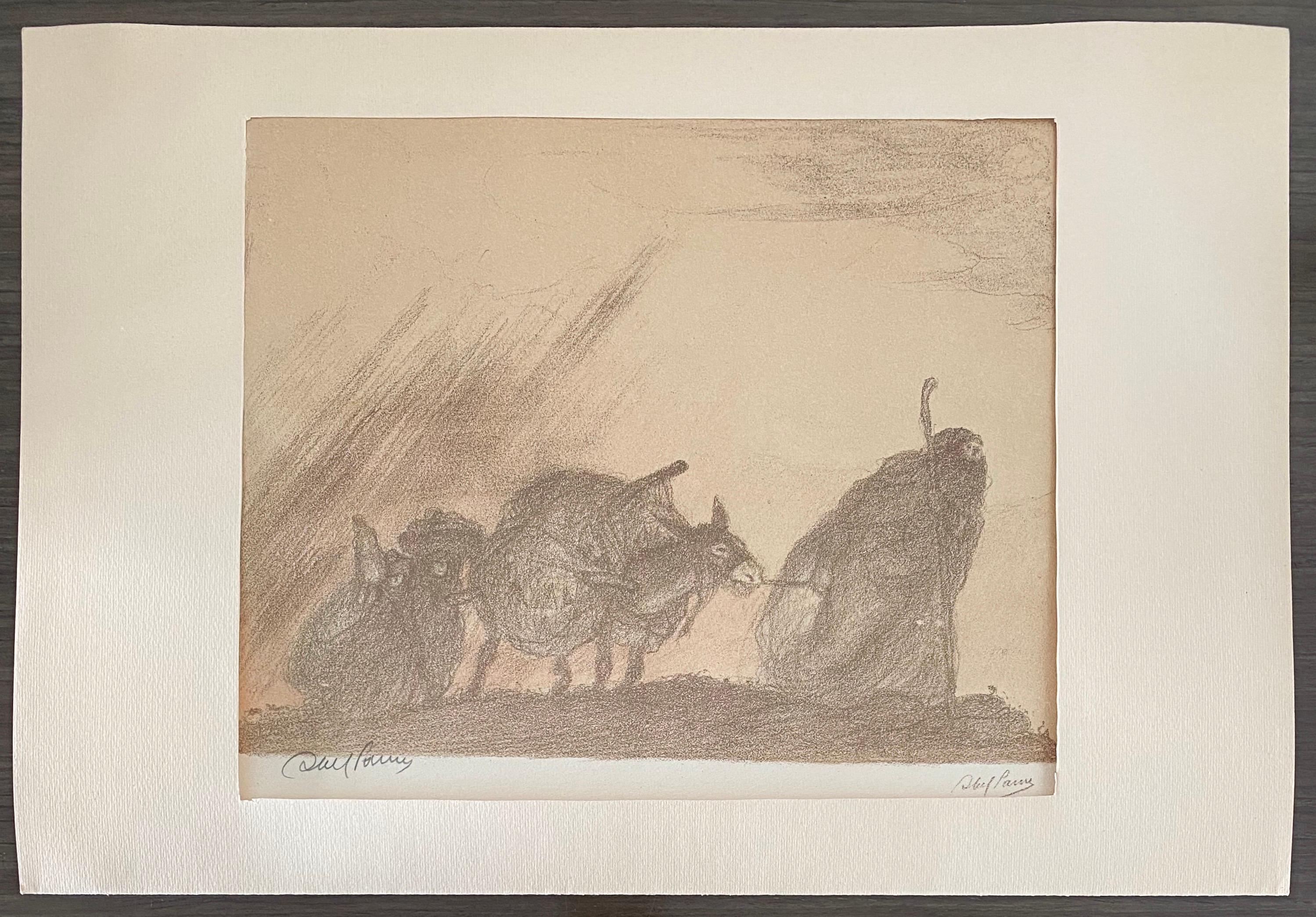 Abel Pann Israeli Bezalel Art School Litografia Judaica Stampa biblica Arte ebraica in vendita 7
