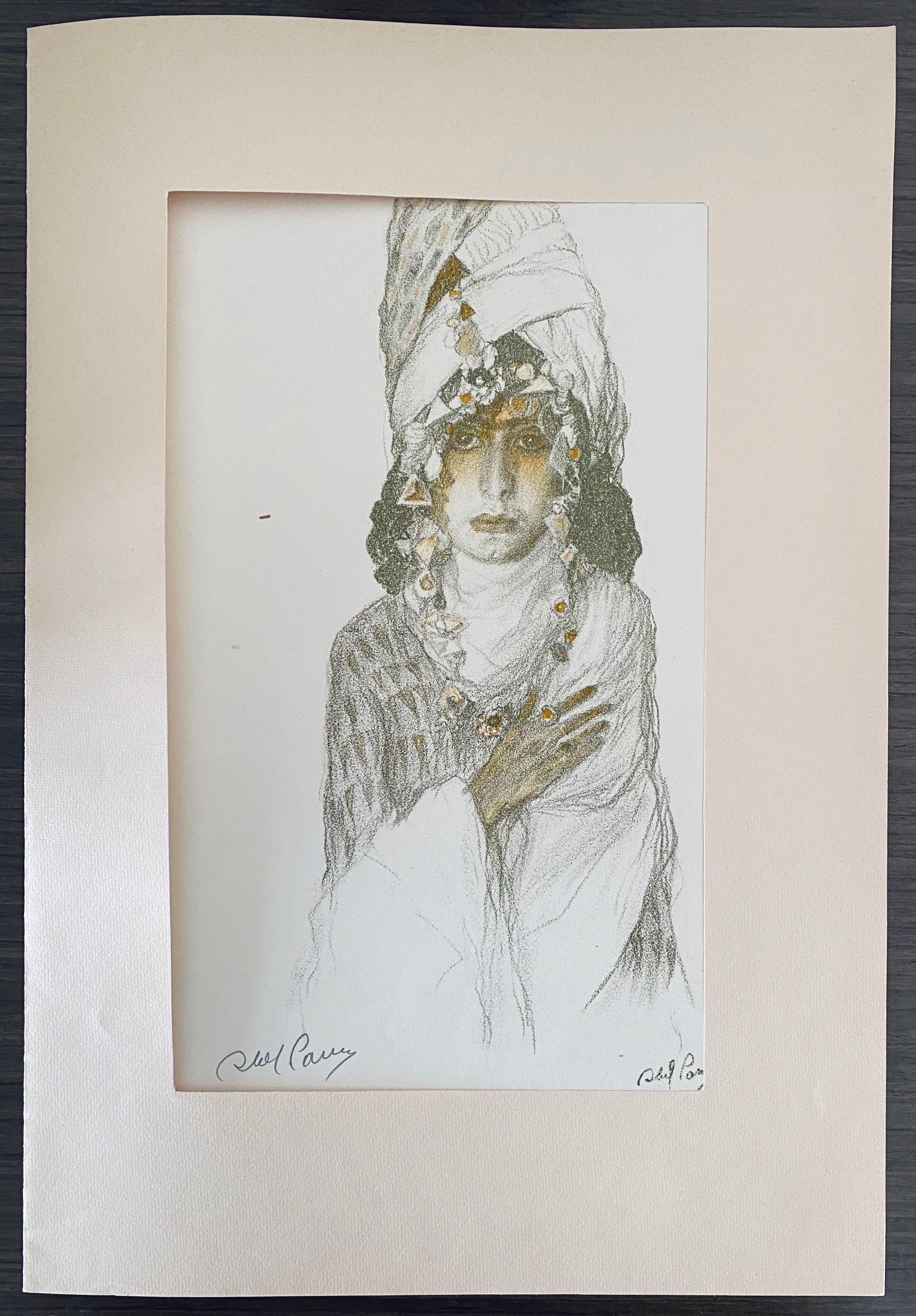 Abel Pann Israeli Bezalel Art School Litografia Judaica Stampa biblica Arte ebraica in vendita 7