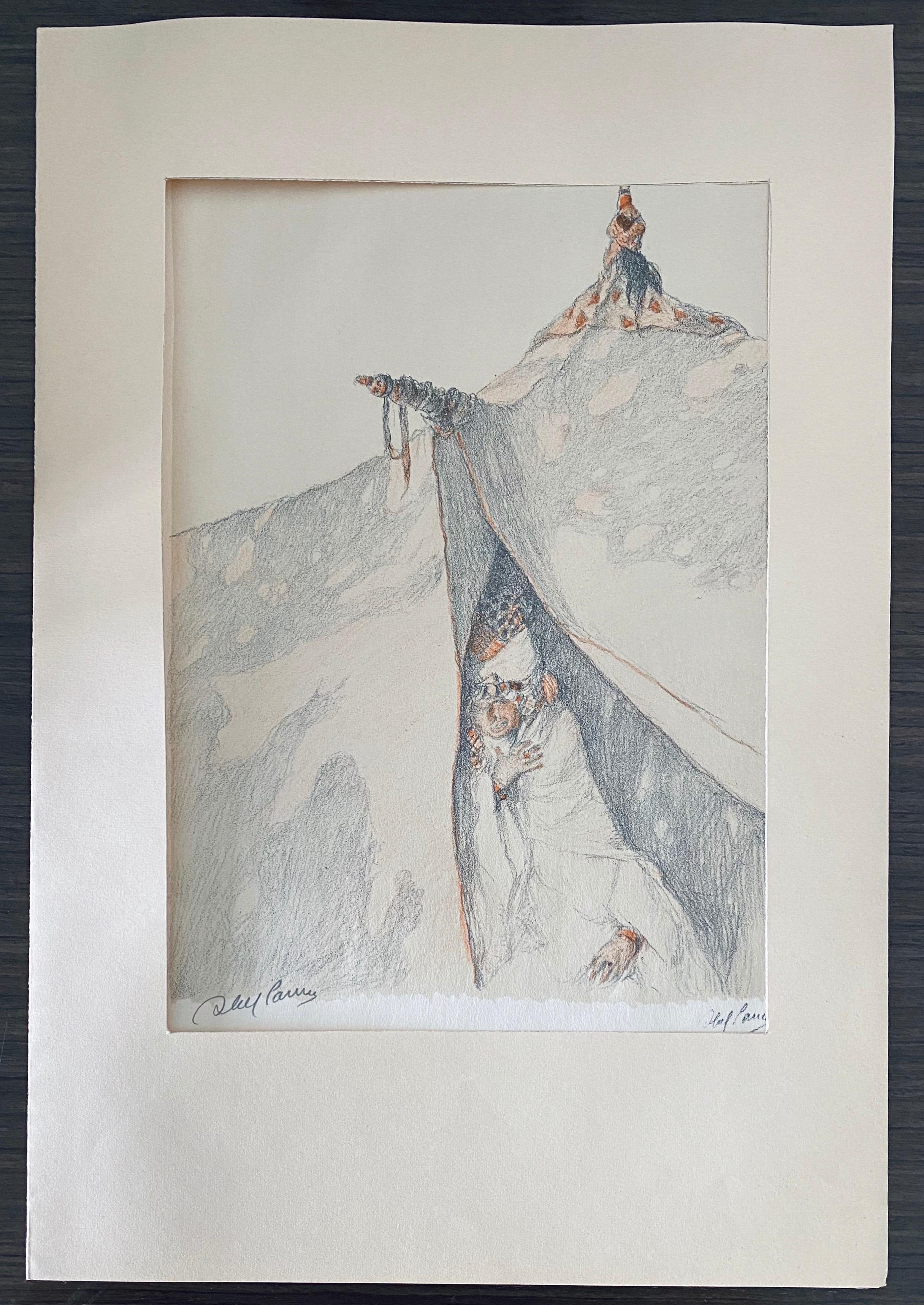 Abel Pann Israeli Bezalel Art School Litografia Judaica Stampa biblica Arte ebraica in vendita 7