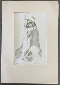 Abel Pann Israeli Bezalel School Lithograph Judaica Biblical Print Jewish Art