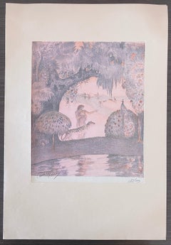 Abel Pann Israeli Bezalel School Lithograph Judaica Biblical Print Jewish Art