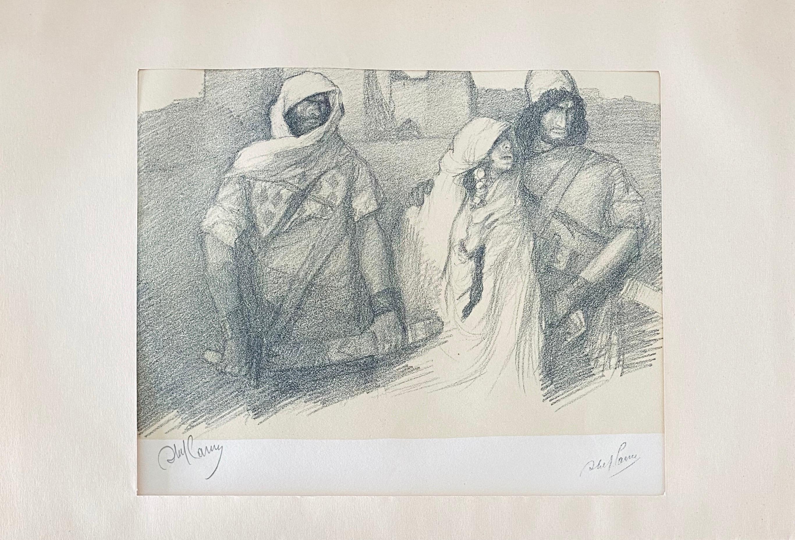 Abel Pann Israeli Bezalel Art School Litografia Judaica Stampa biblica Arte ebraica
