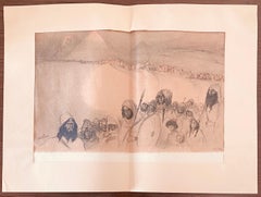 Abel Pann Israeli Bezalel School Lithograph Judaica Biblical Print Jewish Art