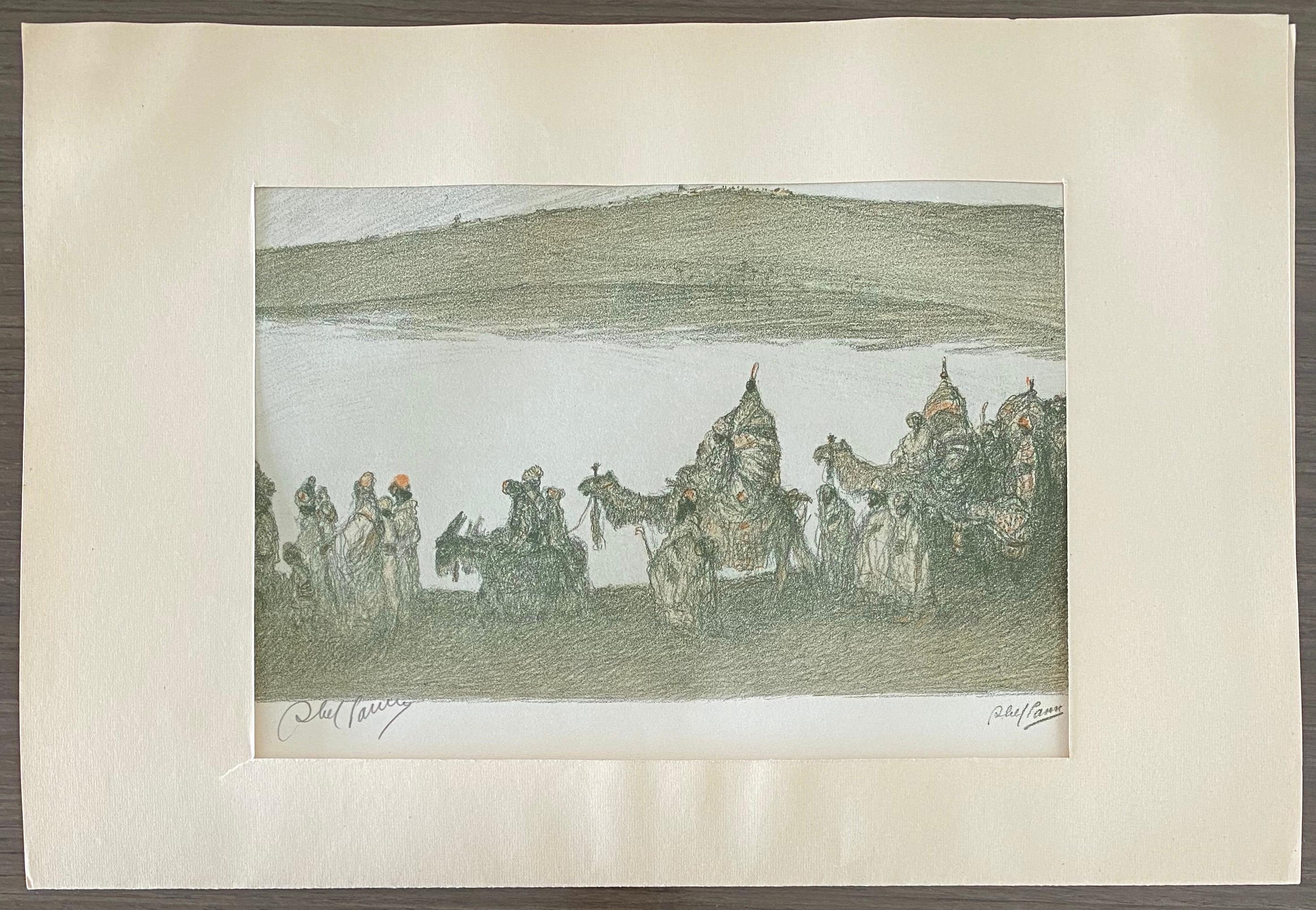 Abel Pann Israeli Bezalel Art School Litografia Judaica Stampa biblica Arte ebraica