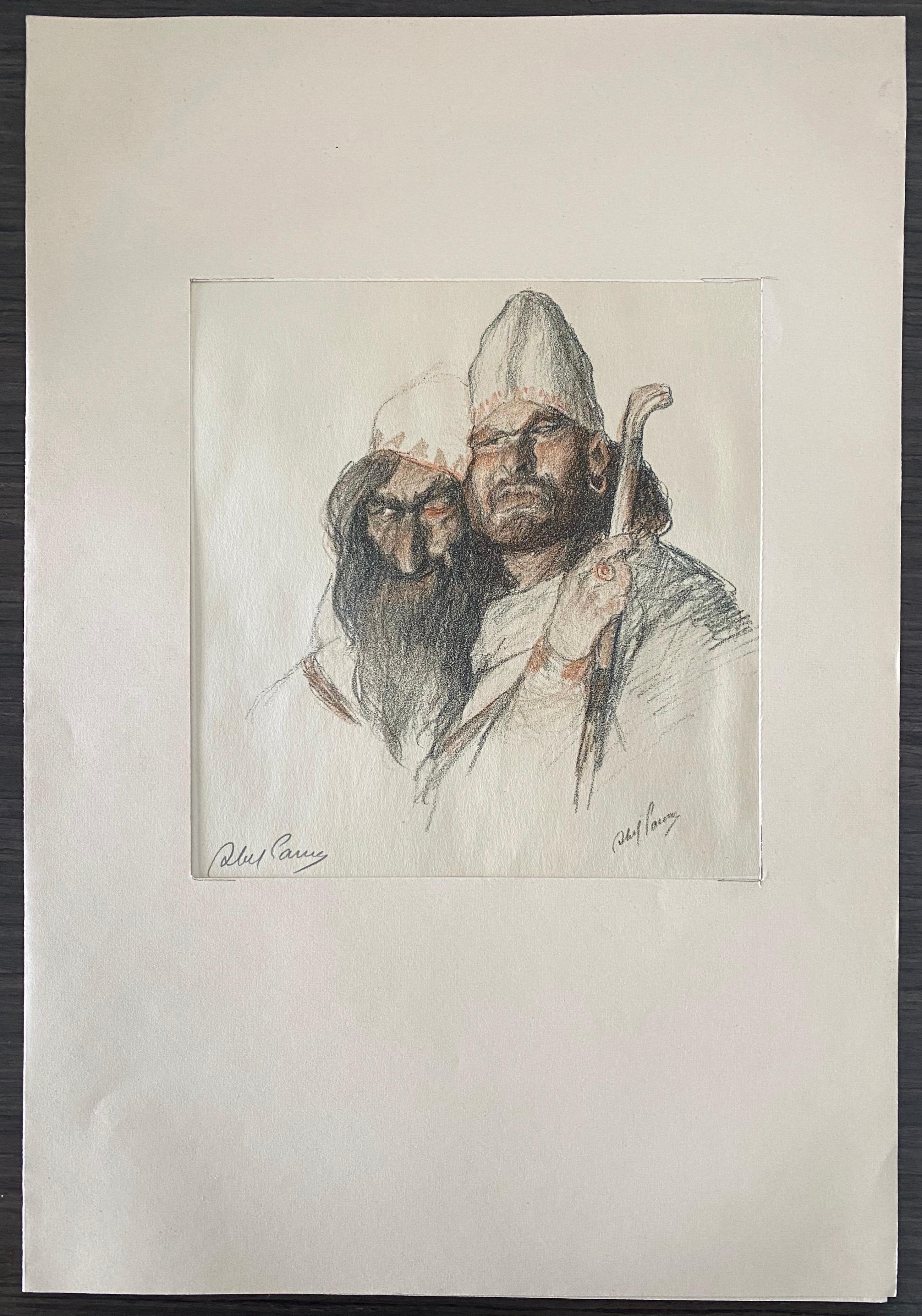 Abel Pann Israeli Bezalel Art School Litografia Judaica Stampa biblica Arte ebraica