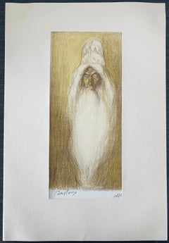 Abel Pann Israeli Bezalel School Lithograph Judaica Biblical Print Jewish Art