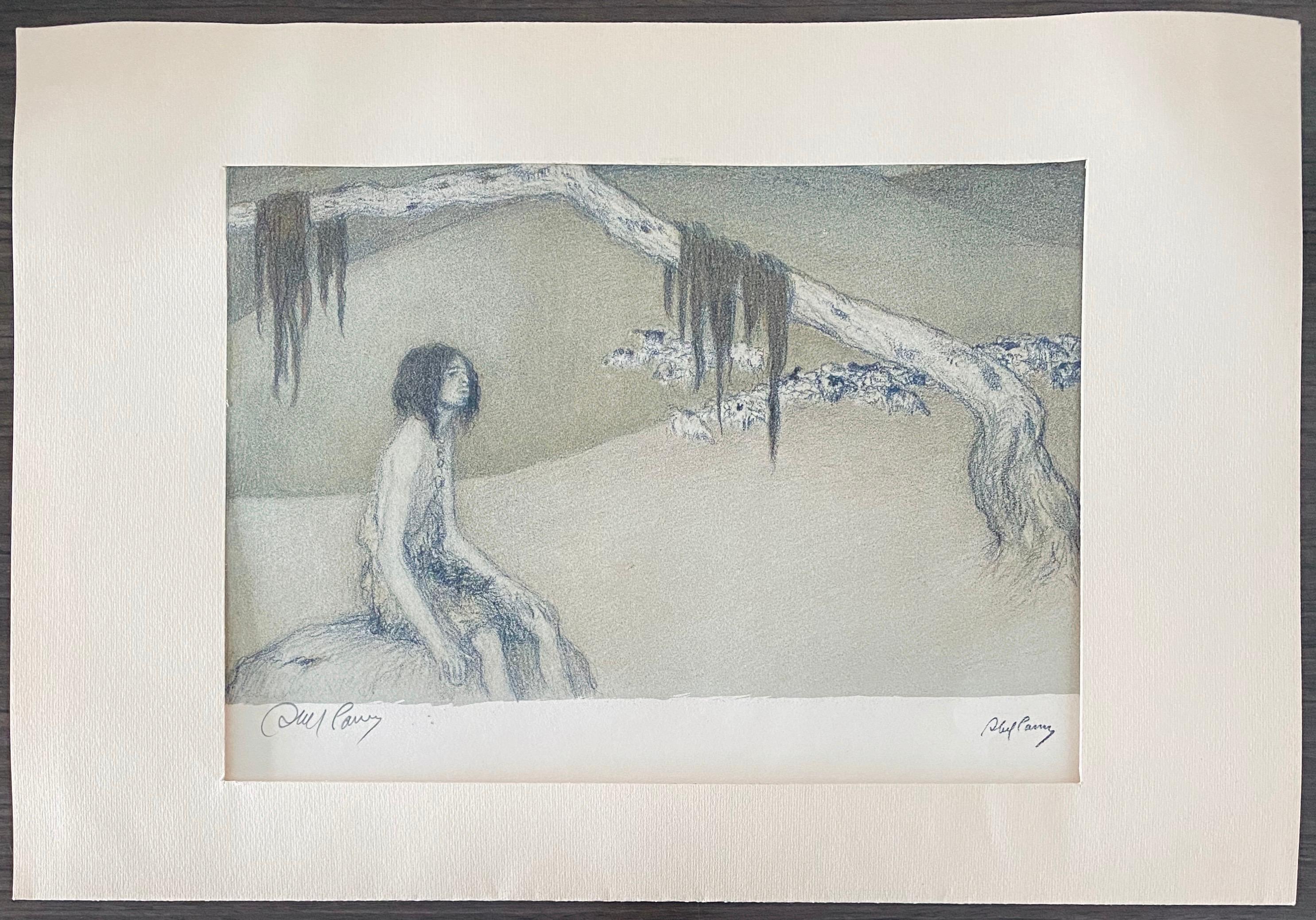 Abel Pann Israeli Bezalel Art School Litografia Judaica Stampa biblica Arte ebraica