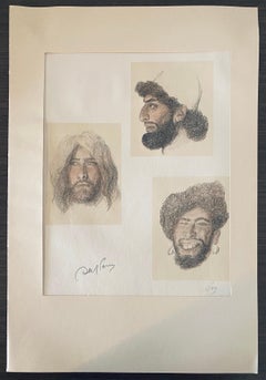Abel Pann Israeli Bezalel Art School Litografia Judaica Stampa biblica Arte ebraica