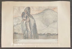 Vintage Abel Pann Israeli Bezalel School Lithograph Judaica Biblical Print Jewish Art