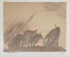 Abel Pann Israeli Bezalel Art School Litografia Judaica Stampa biblica Arte ebraica