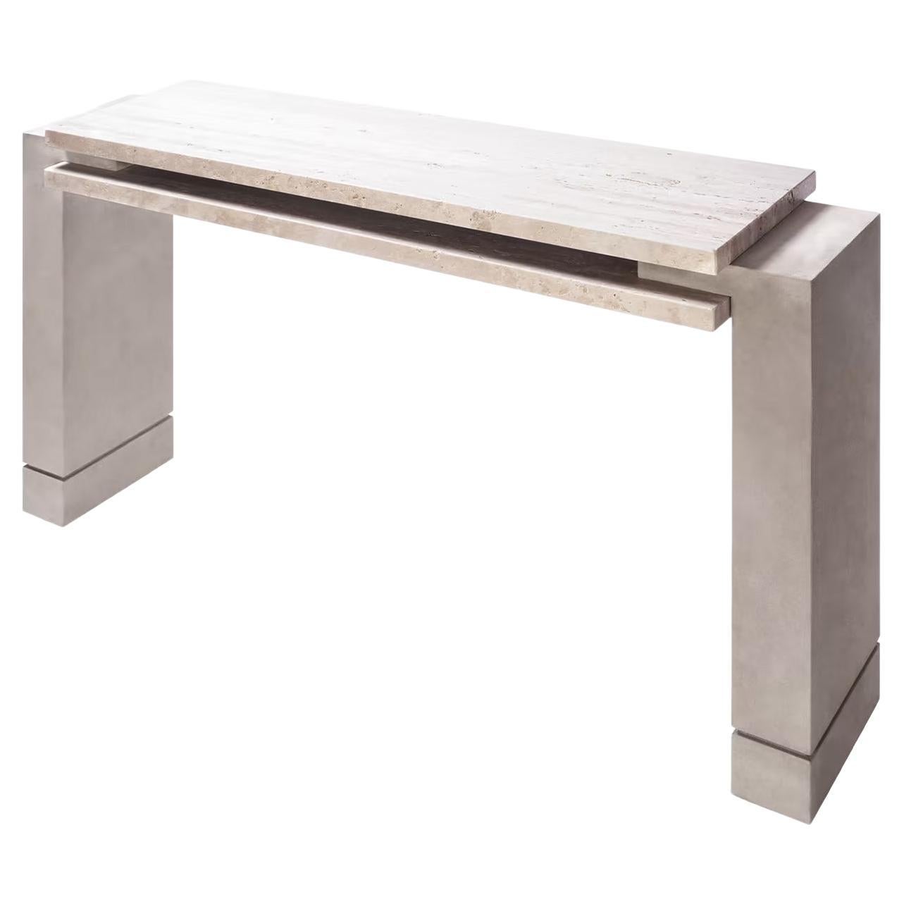Abel Travertine Console Table