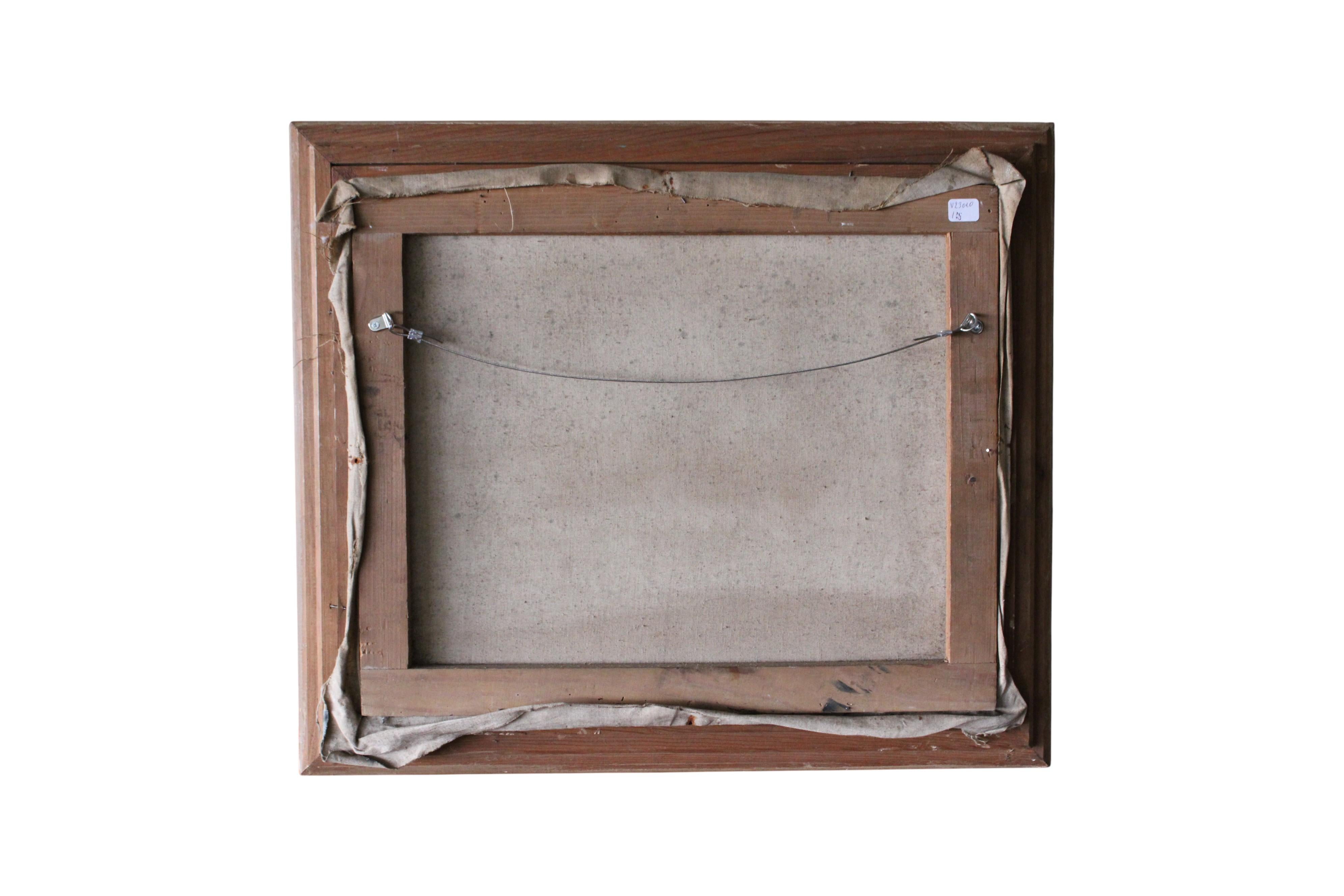 Vintage Post-Impressionist French coastal landscape oil painting For Sale 8