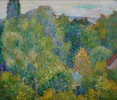 Au Garche, France, Impressionist Tree Landscape, Early 20th Century