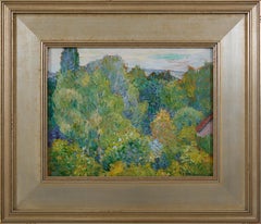 Au Garche, France, Impressionist Tree Landscape, Early 20th Century