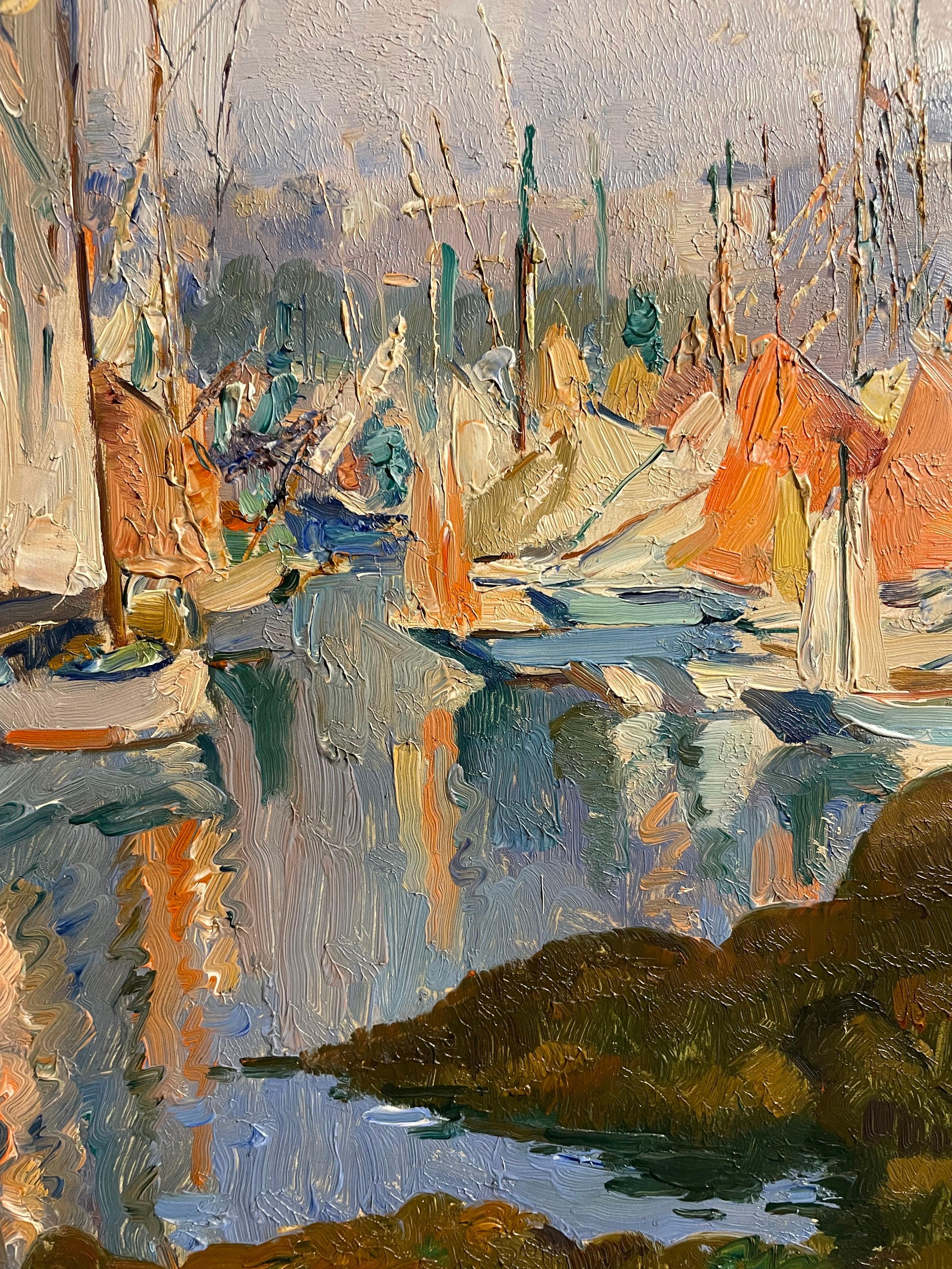 Pittura di paesaggio marino dei primi anni del XX secolo in vendita 1