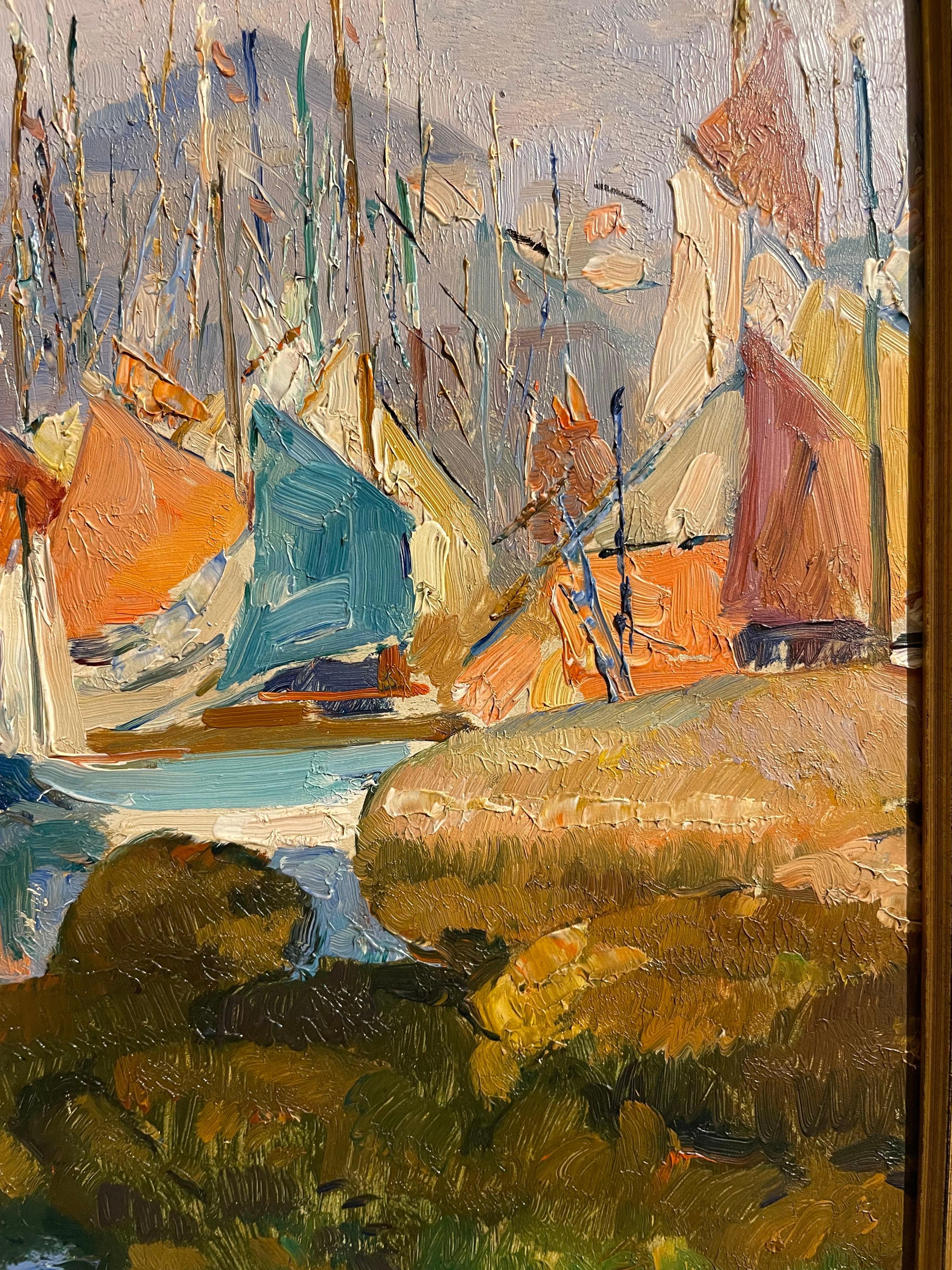 Pittura di paesaggio marino dei primi anni del XX secolo in vendita 2