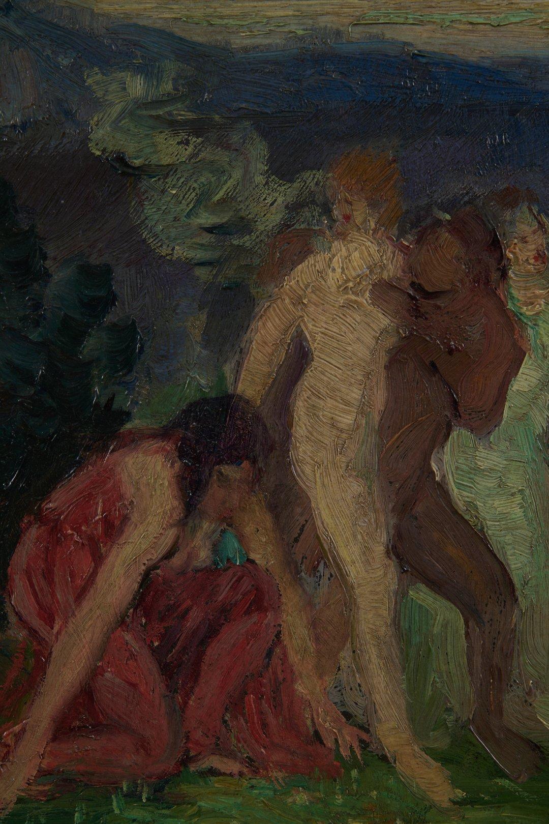 Mural Study, Early 20th Century American Impressionist Painting For Sale 3