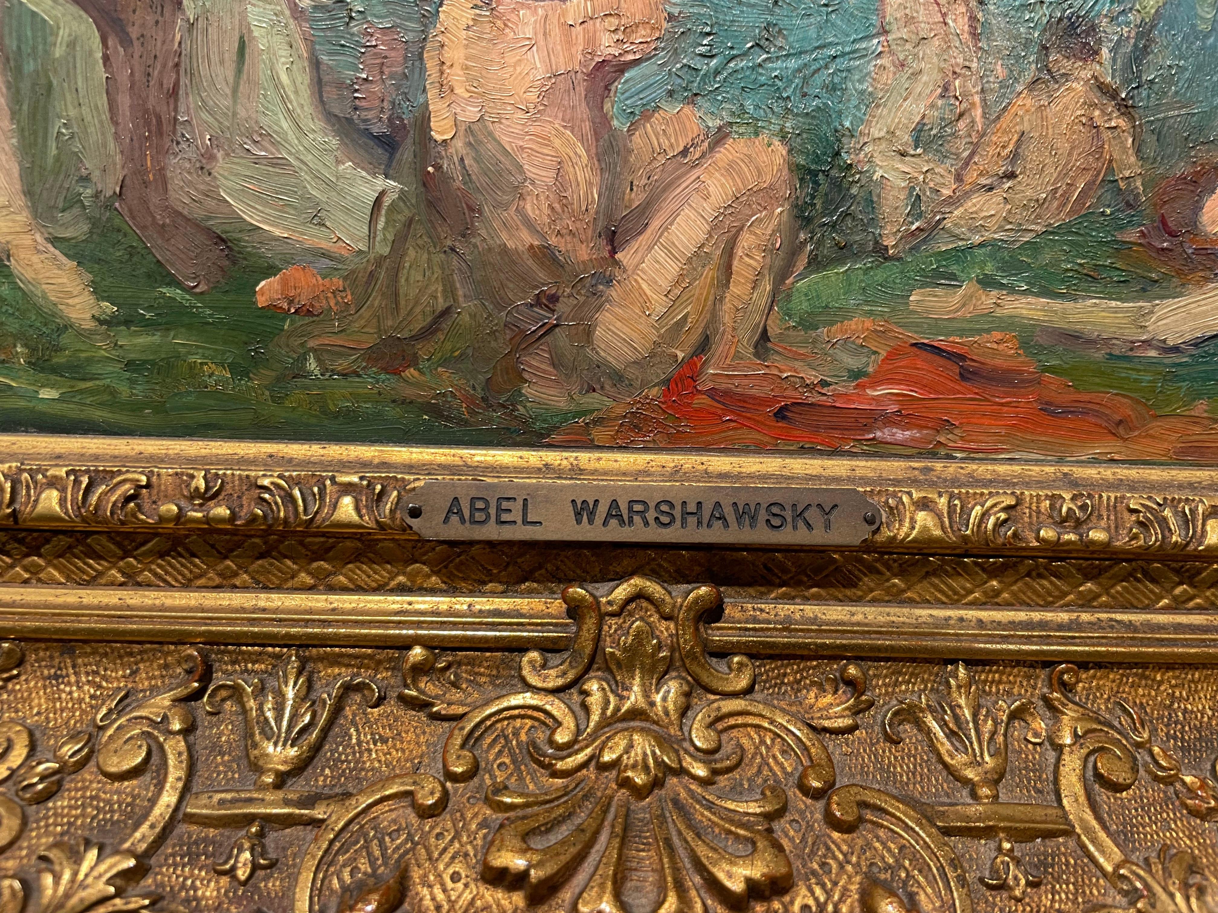 Wandstudie, amerikanisches impressionistisches Gemälde des frühen 20. Jahrhunderts im Angebot 4