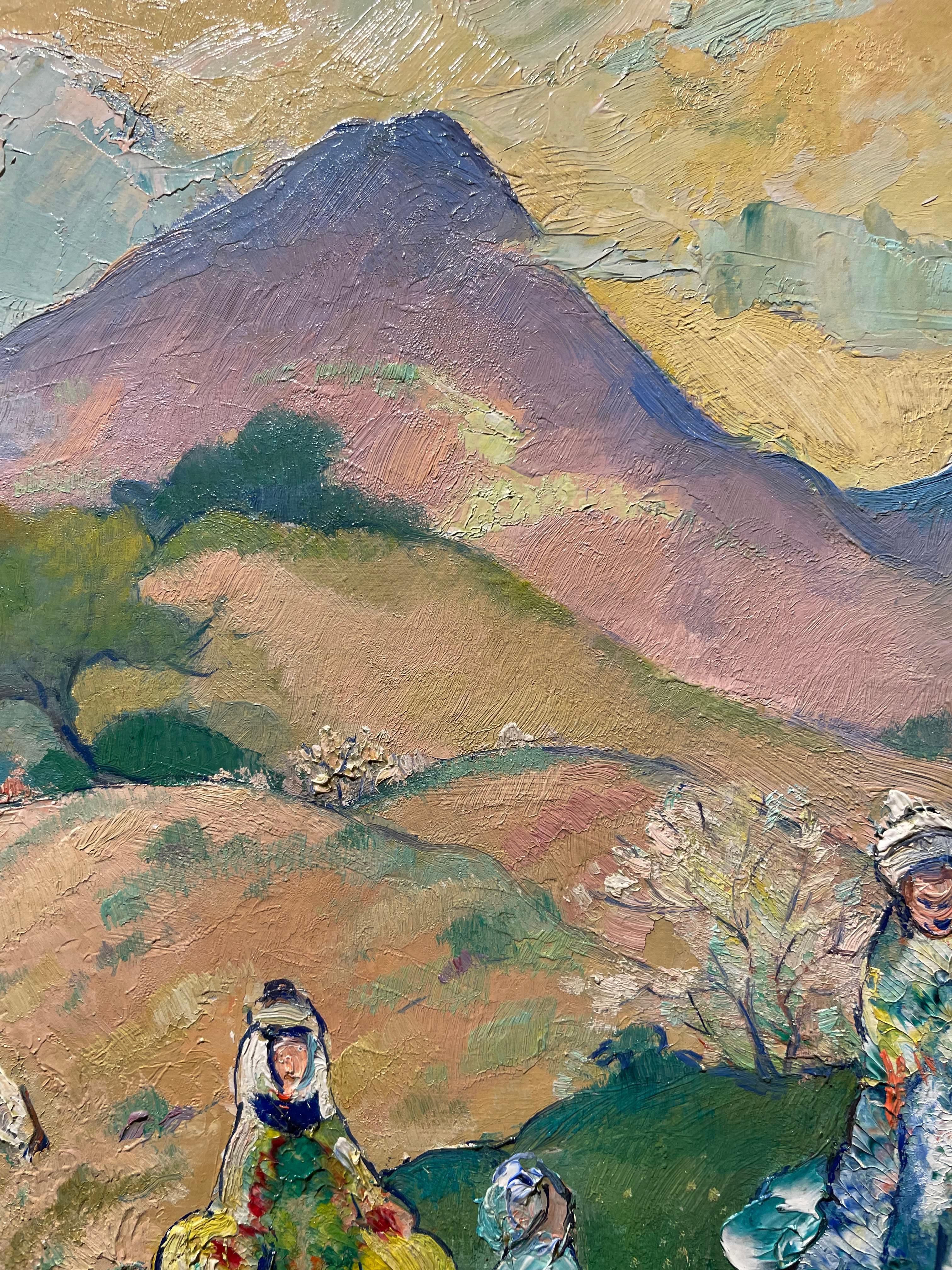 Fantasía primaveral, paisaje impresionista americano de mediados del siglo XX en venta 6