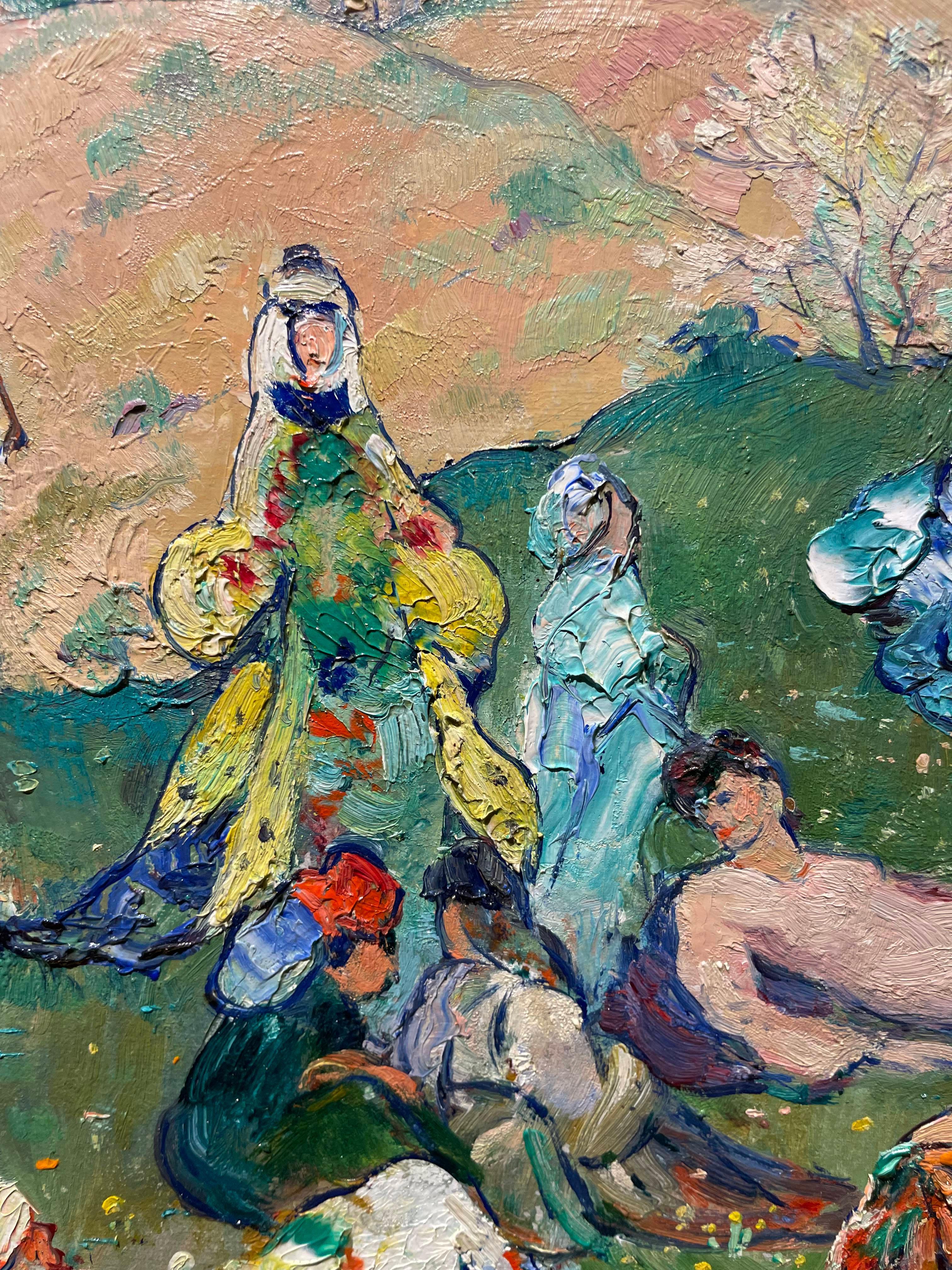 Fantasía primaveral, paisaje impresionista americano de mediados del siglo XX en venta 3