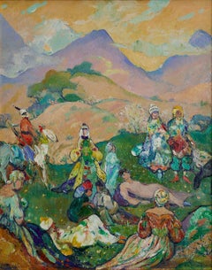 Spring Fantasy, Mid-20th Century American Impressionist Landscape