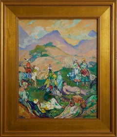 Fantasía primaveral, paisaje impresionista americano de mediados del siglo XX