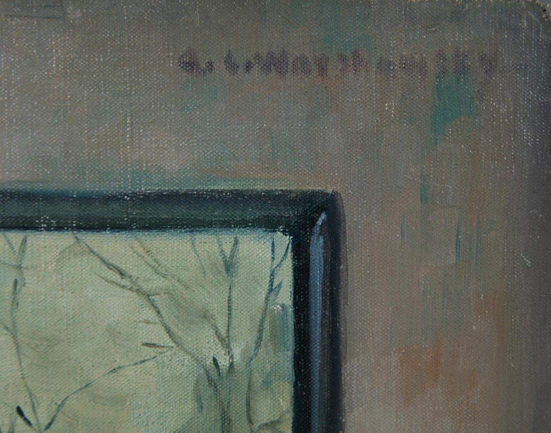 Abel Warshawsky (americano, 1883-1962)
Natura morta
Olio su tela
Firmato in alto a destra
32 x 25,5 pollici

Provenienza: Dalla proprietà di Alexander Warshawsky 

Il pittore impressionista A.G. Warshawsky è stato attivo a Cleveland, Parigi e