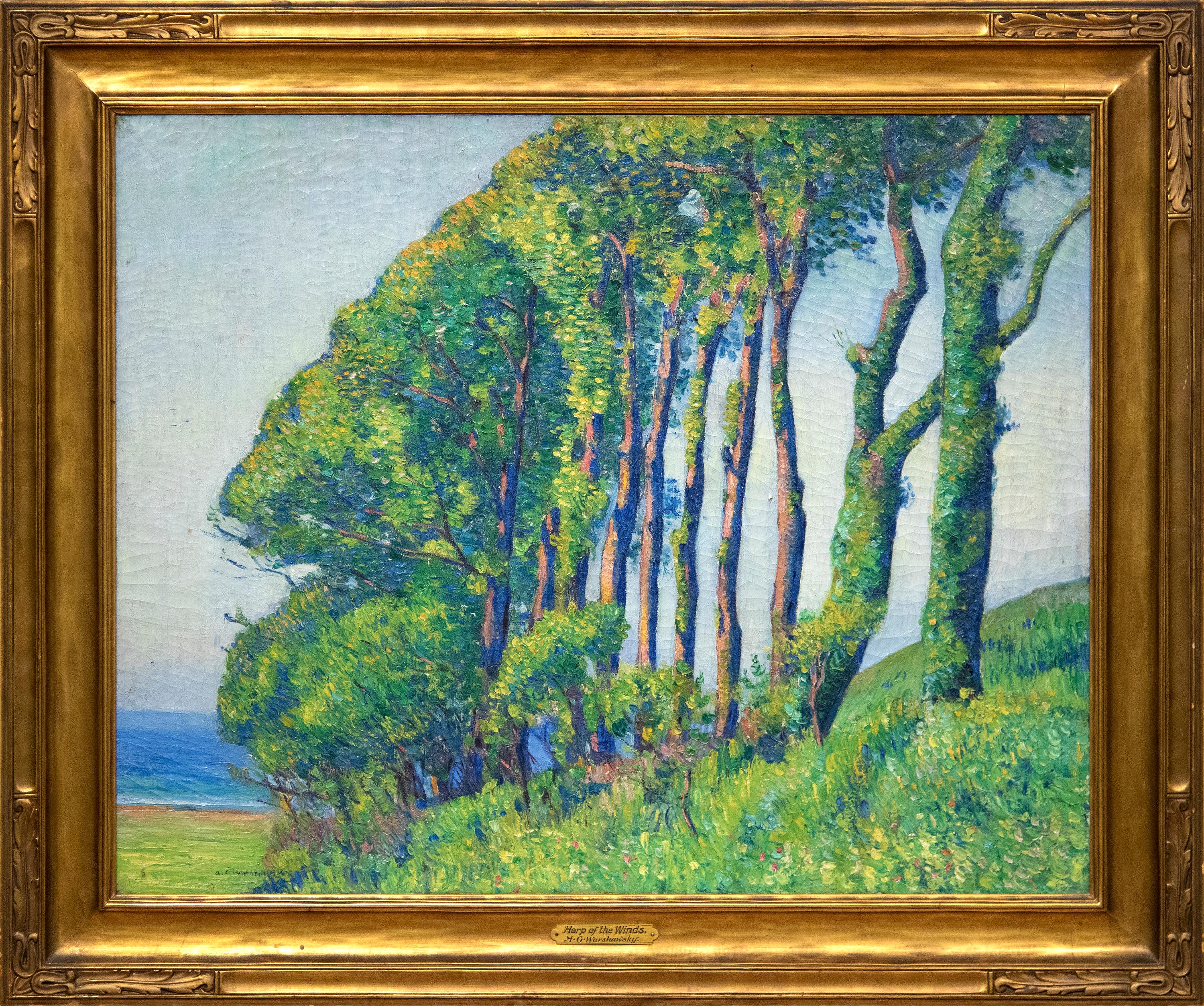 Trees in Brittany - Painting by Abel Warshawsky