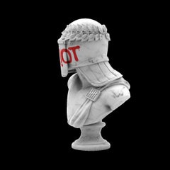 "Pat-RIOT" Painted Cast Polystone Greek Bust Sculpture