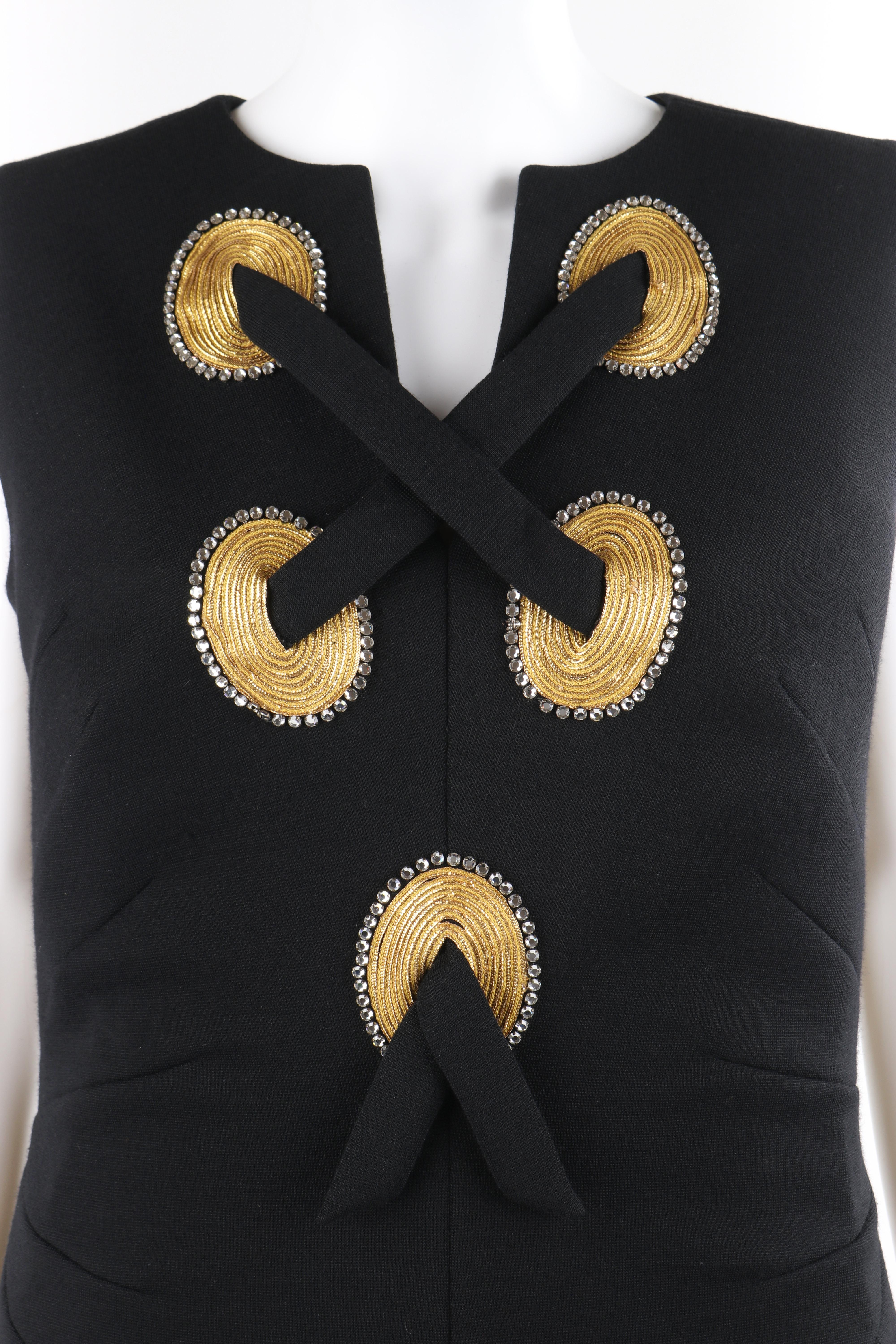 black gold embellished dress