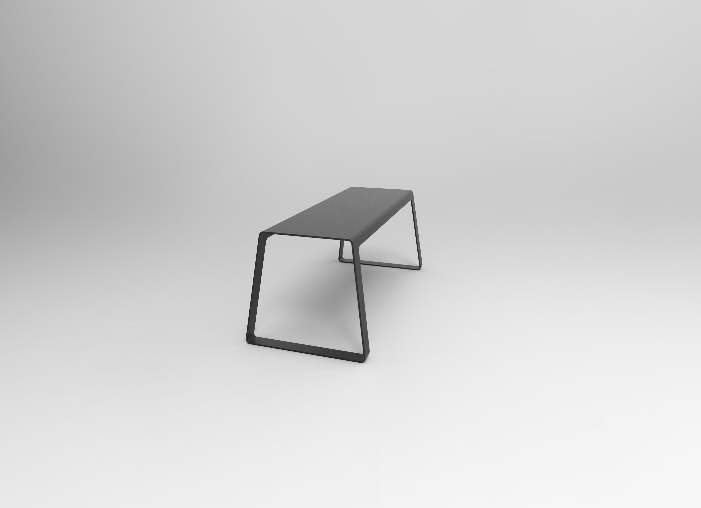 Powder-Coated Bench in Powder Coated Steel Plate by Jonathan Nesci For Sale