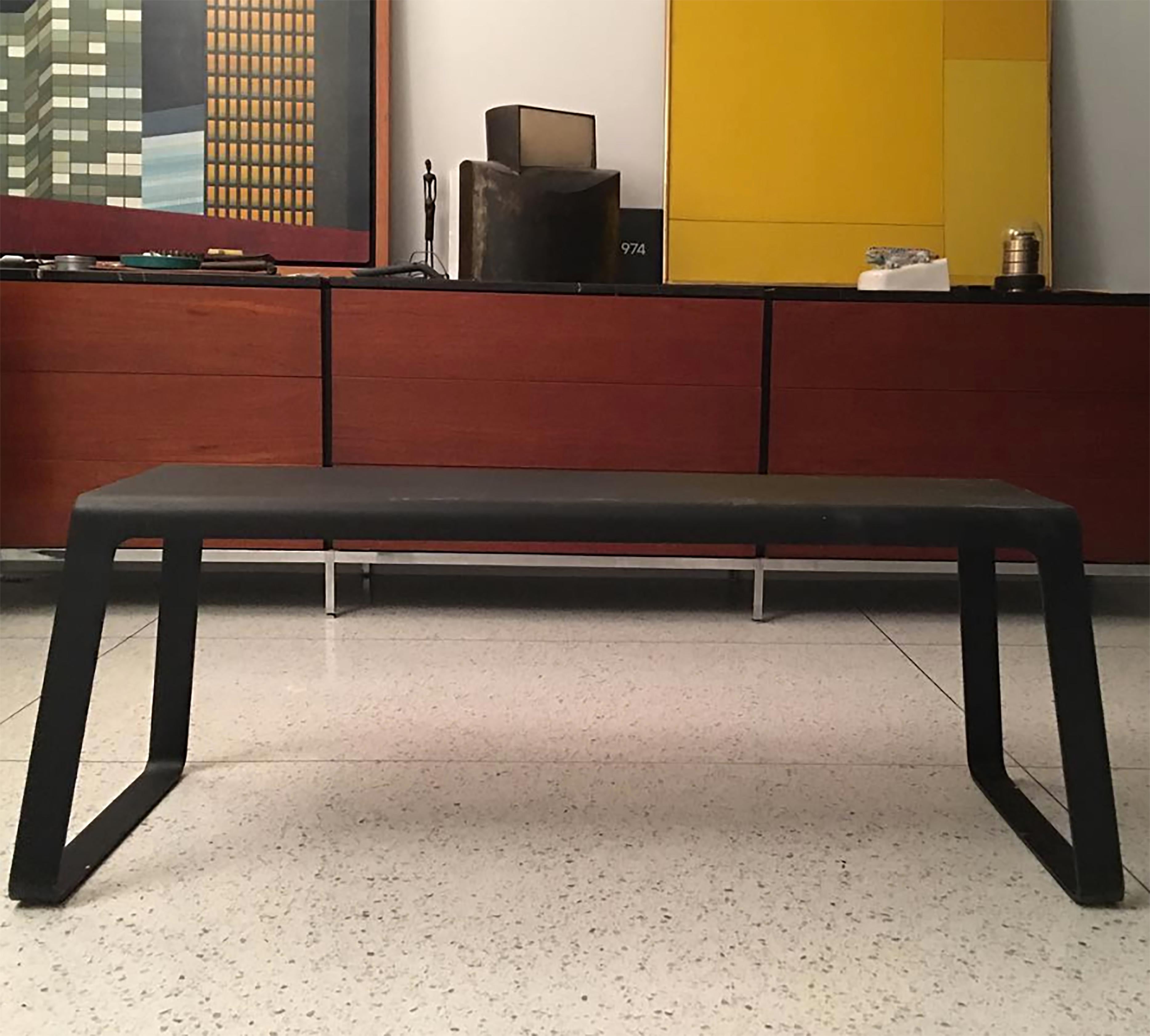 Bench in Powder Coated Steel Plate by Jonathan Nesci In New Condition For Sale In Columbus, IN