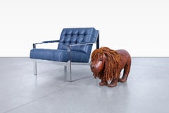 Abercrombie and Fitch Leather Lion Footstool by Dimitri Omersa