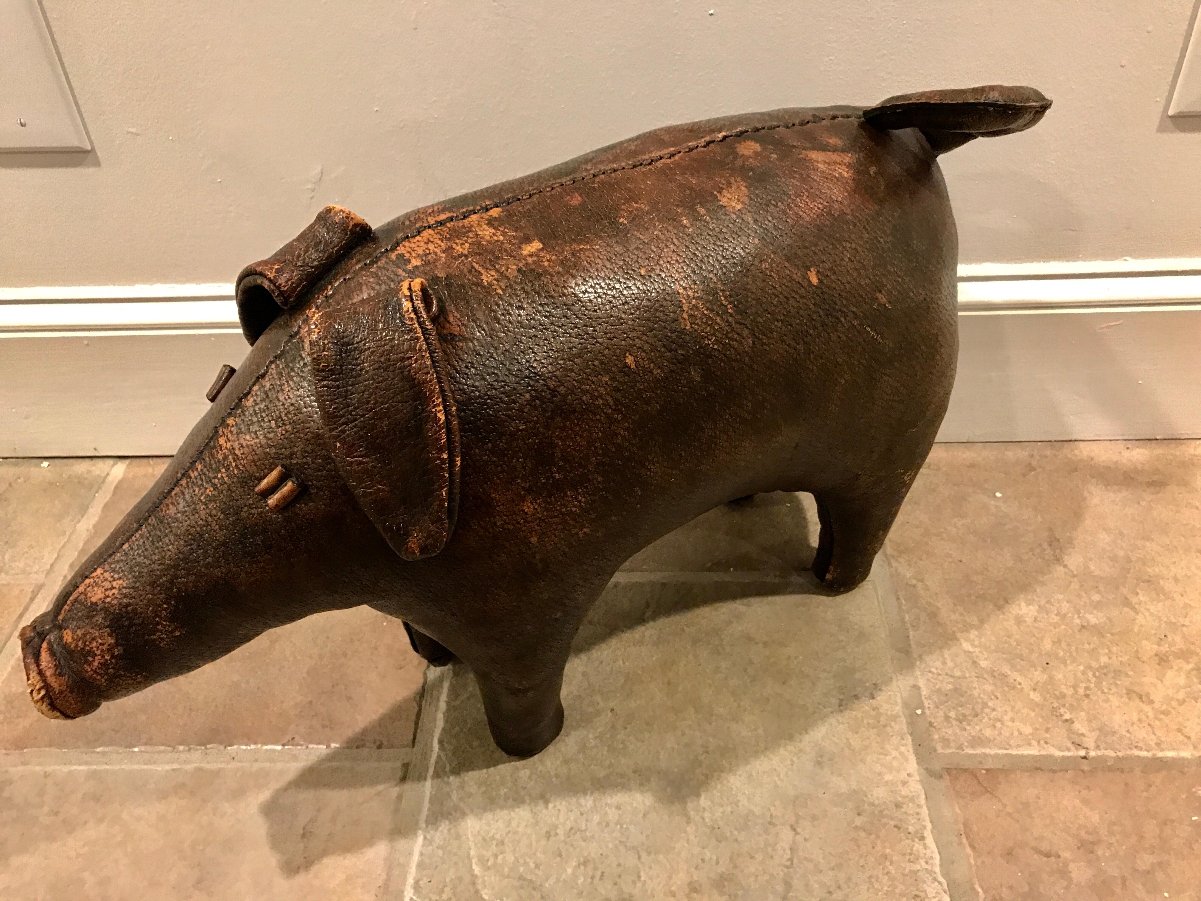 Modern Abercrombie and Fitch Leather Pig by Dimitri Omersa