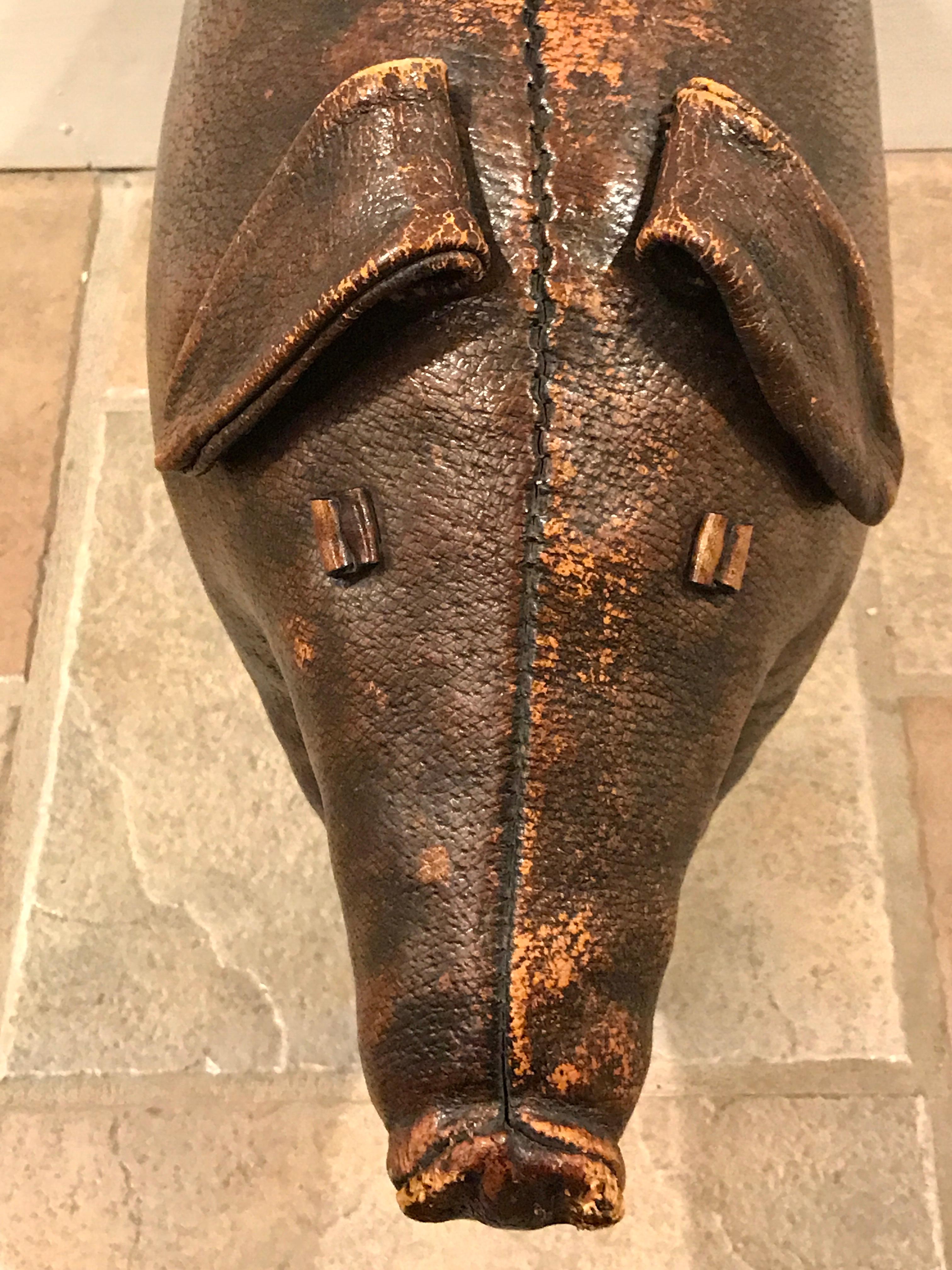 Abercrombie and Fitch Leather Pig by Dimitri Omersa In Good Condition In Atlanta, GA