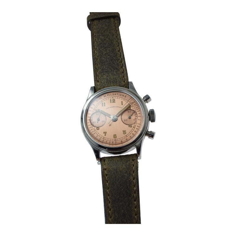 Women's or Men's Abercrombie and Fitch Stainless Steel Chronograph from 1940's