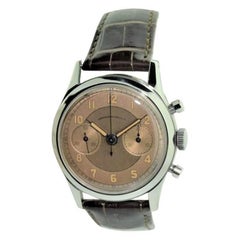 Abercrombie and Fitch Stainless Steel Oversized Art Deco Chronograph Watch